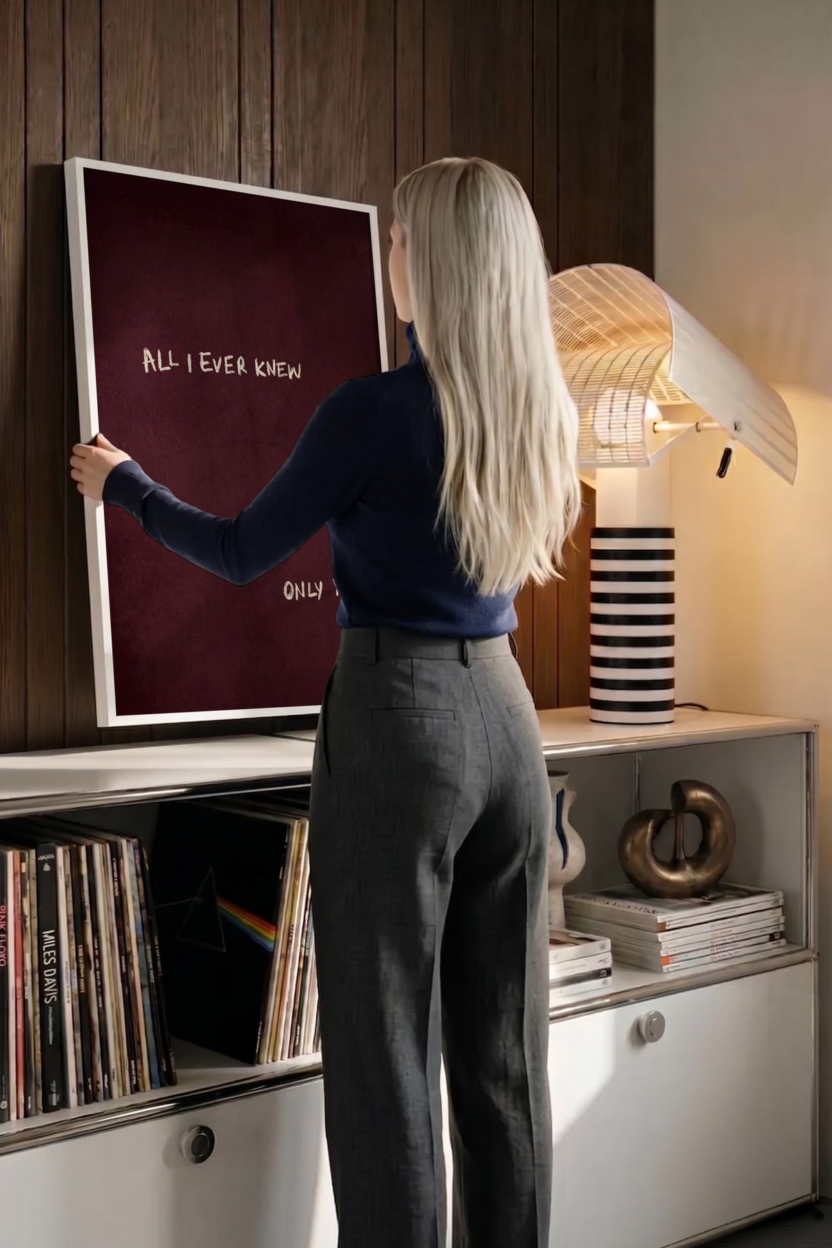 ALL I EVER KNEW ONLY YOU Poster – Beyaz Çerçeveli Tablo