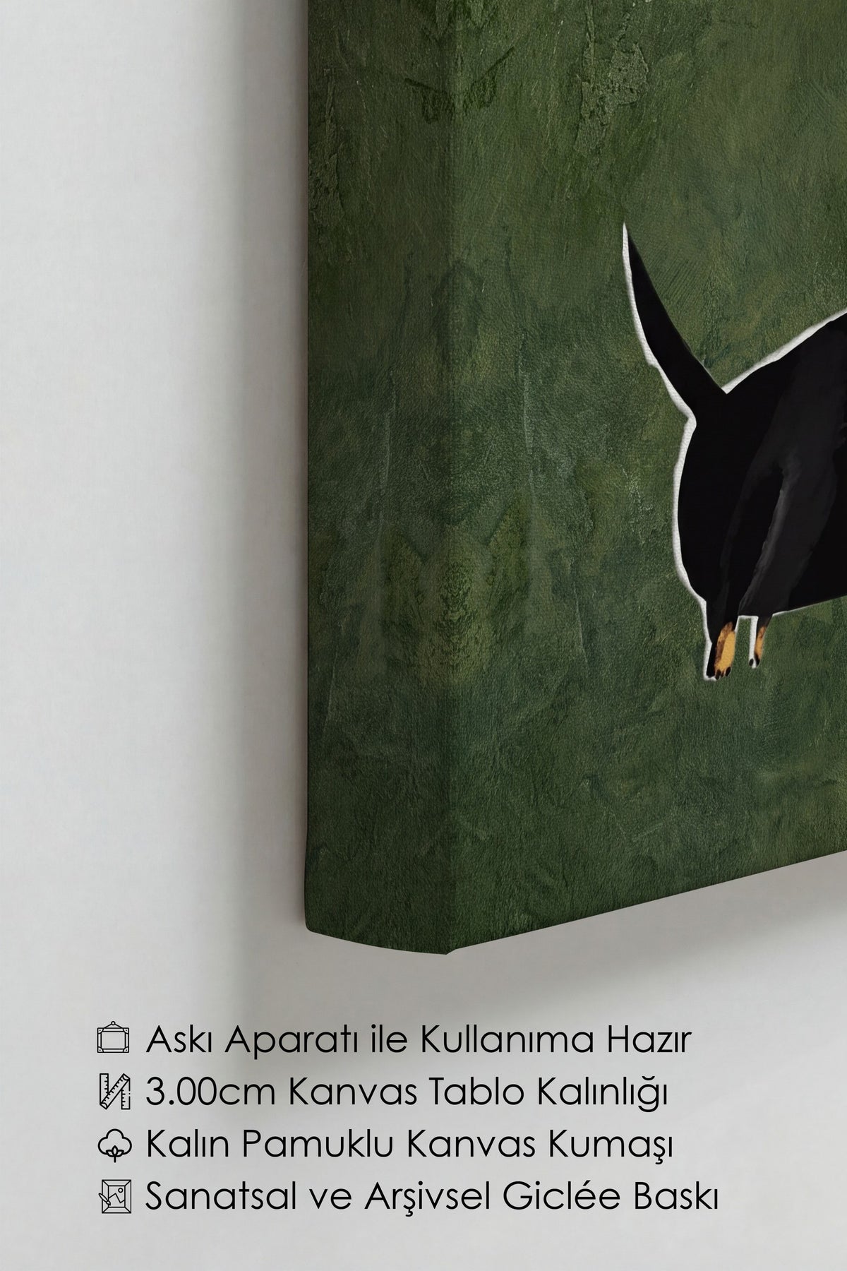 İllüstrasyon Köpek Tasarımı Kanvas Tablo