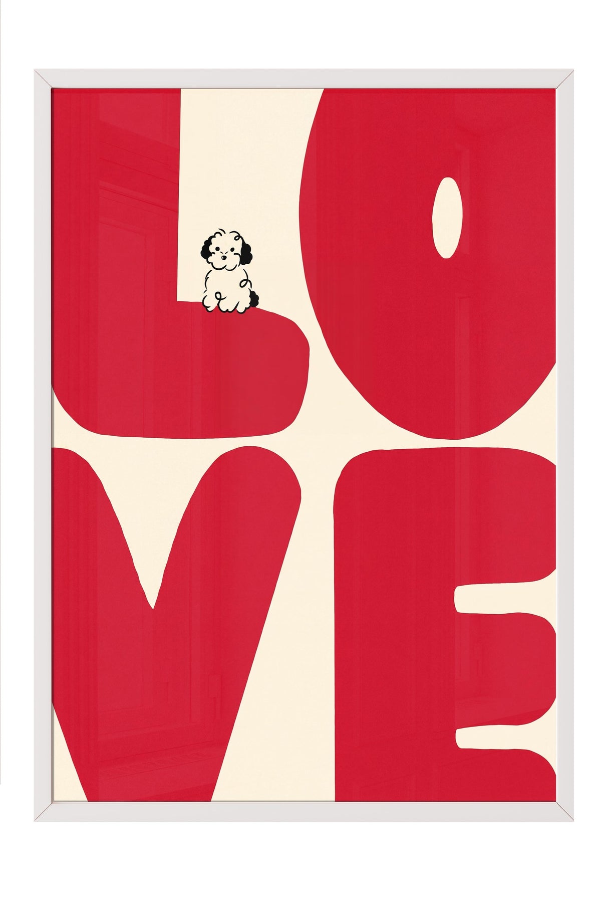 LOVE Poster – Beyaz Çerçeveli Tablo