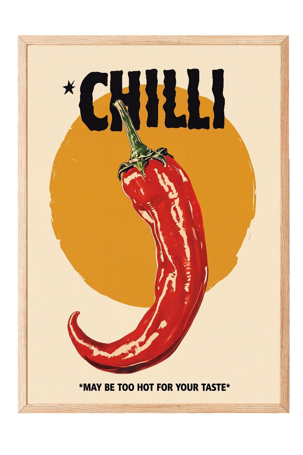 CHILLI Poster – Ahşap Çerçeveli Tablo