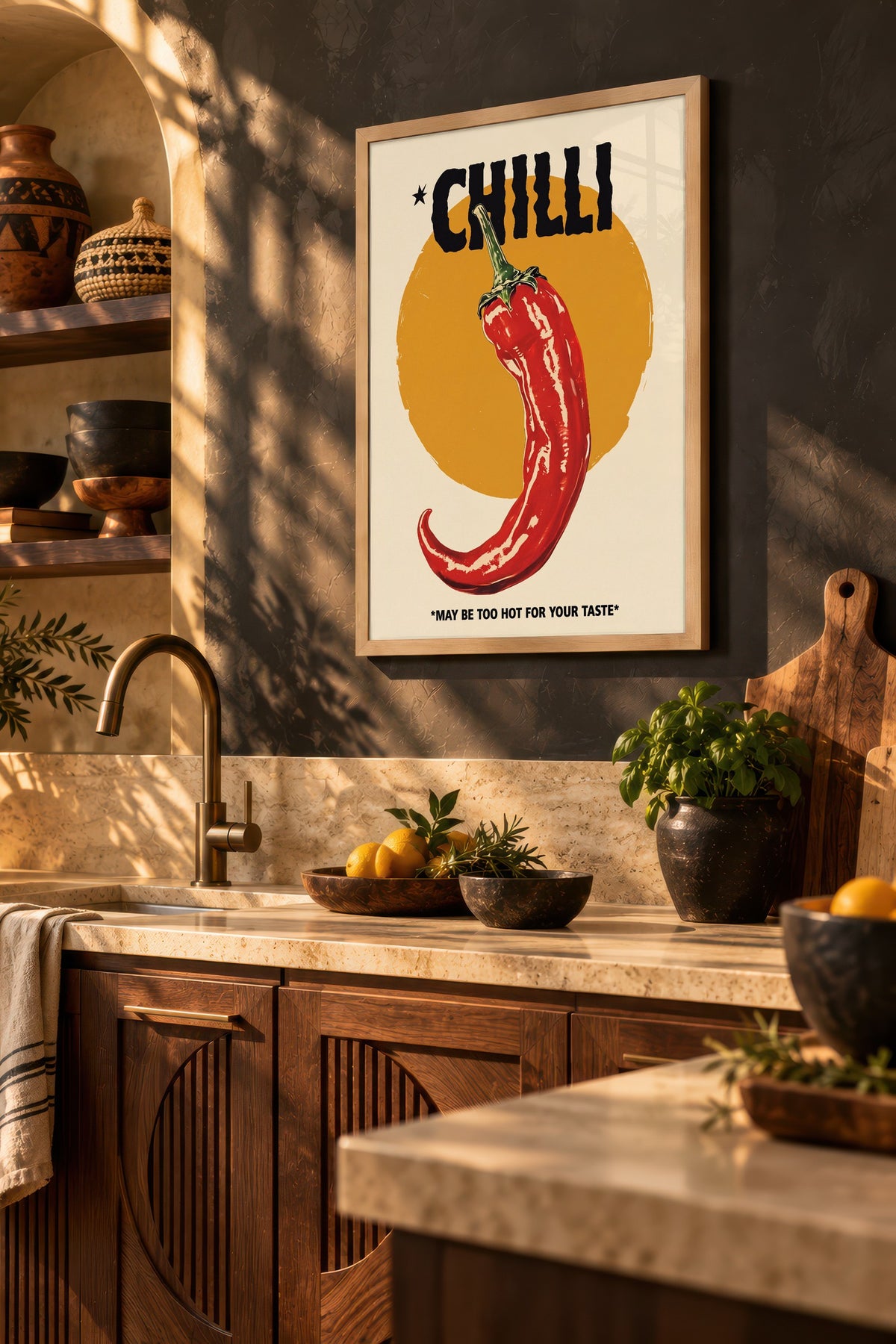 CHILLI Poster – Ahşap Çerçeveli Tablo