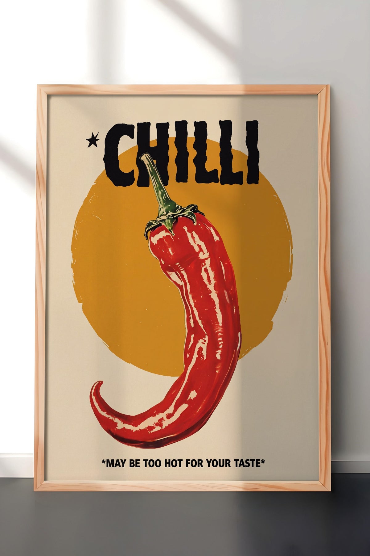 CHILLI Poster – Ahşap Çerçeveli Tablo