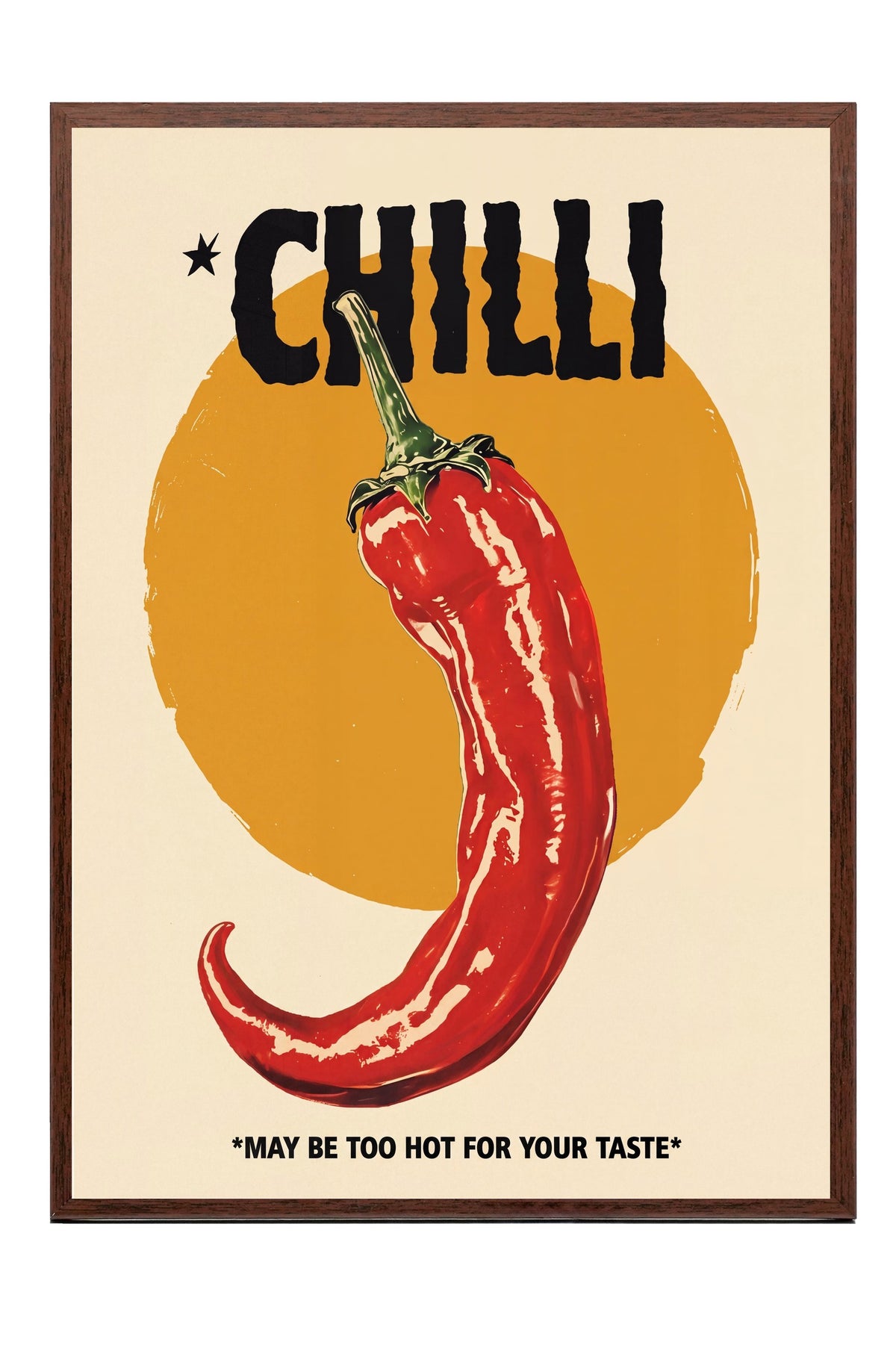CHILLI Poster – Kahverengi Çerçeveli Tablo