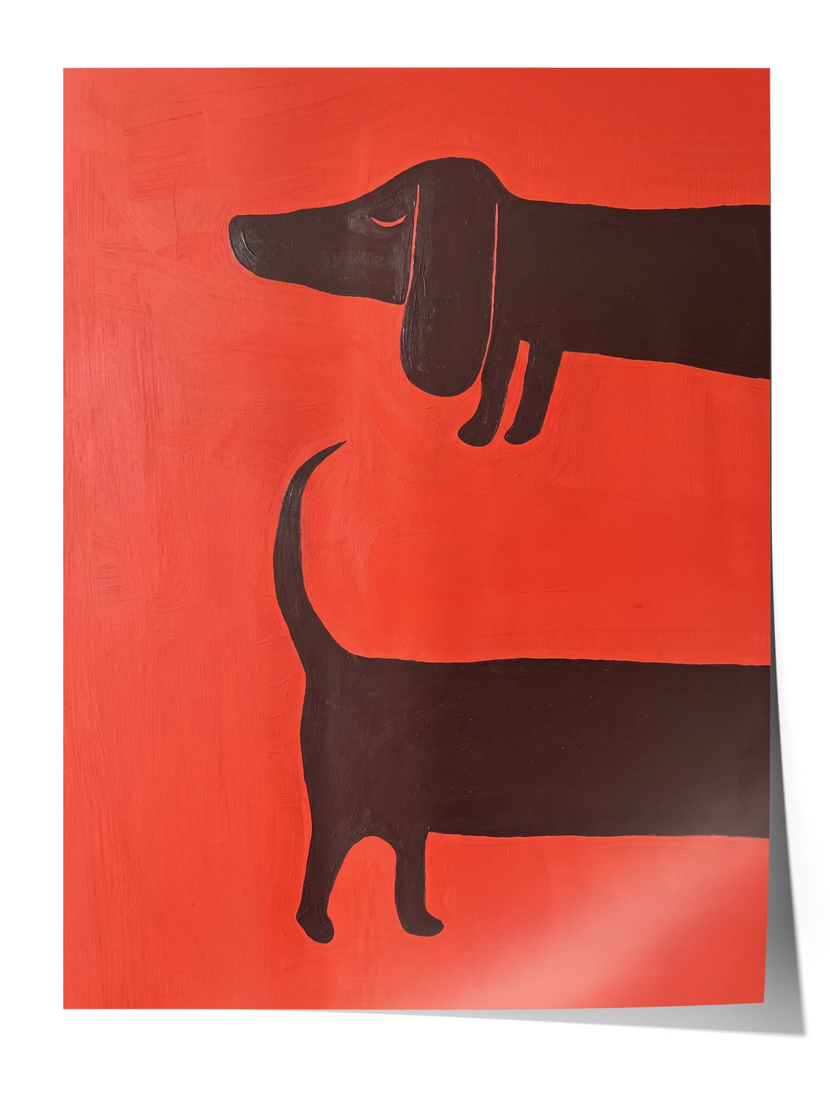 Minimalist Köpek İllüstrasyonu Çerçevesiz Poster