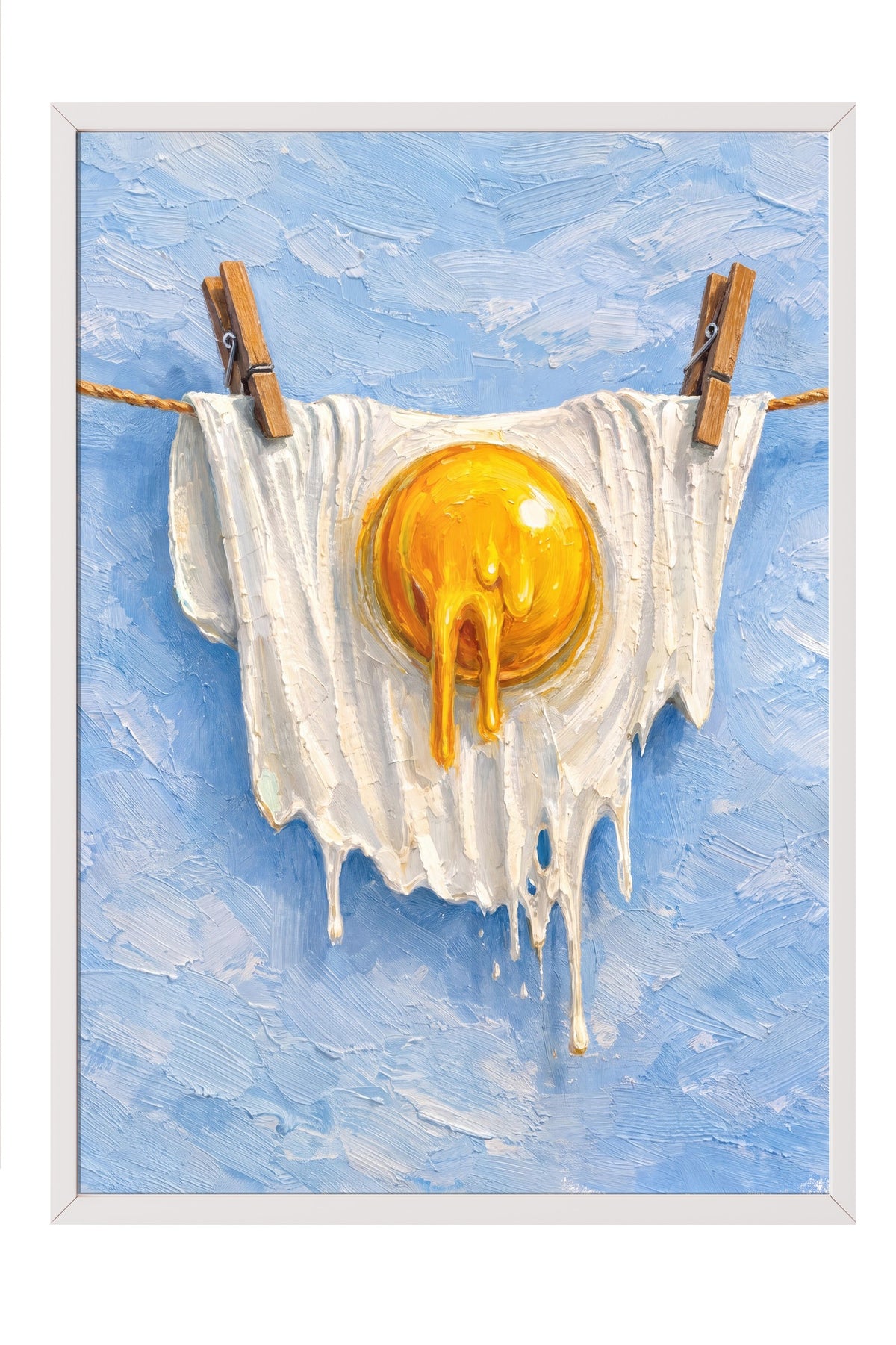 Eriyen Yumurta Sanatı Poster – Beyaz Çerçeveli Tablo