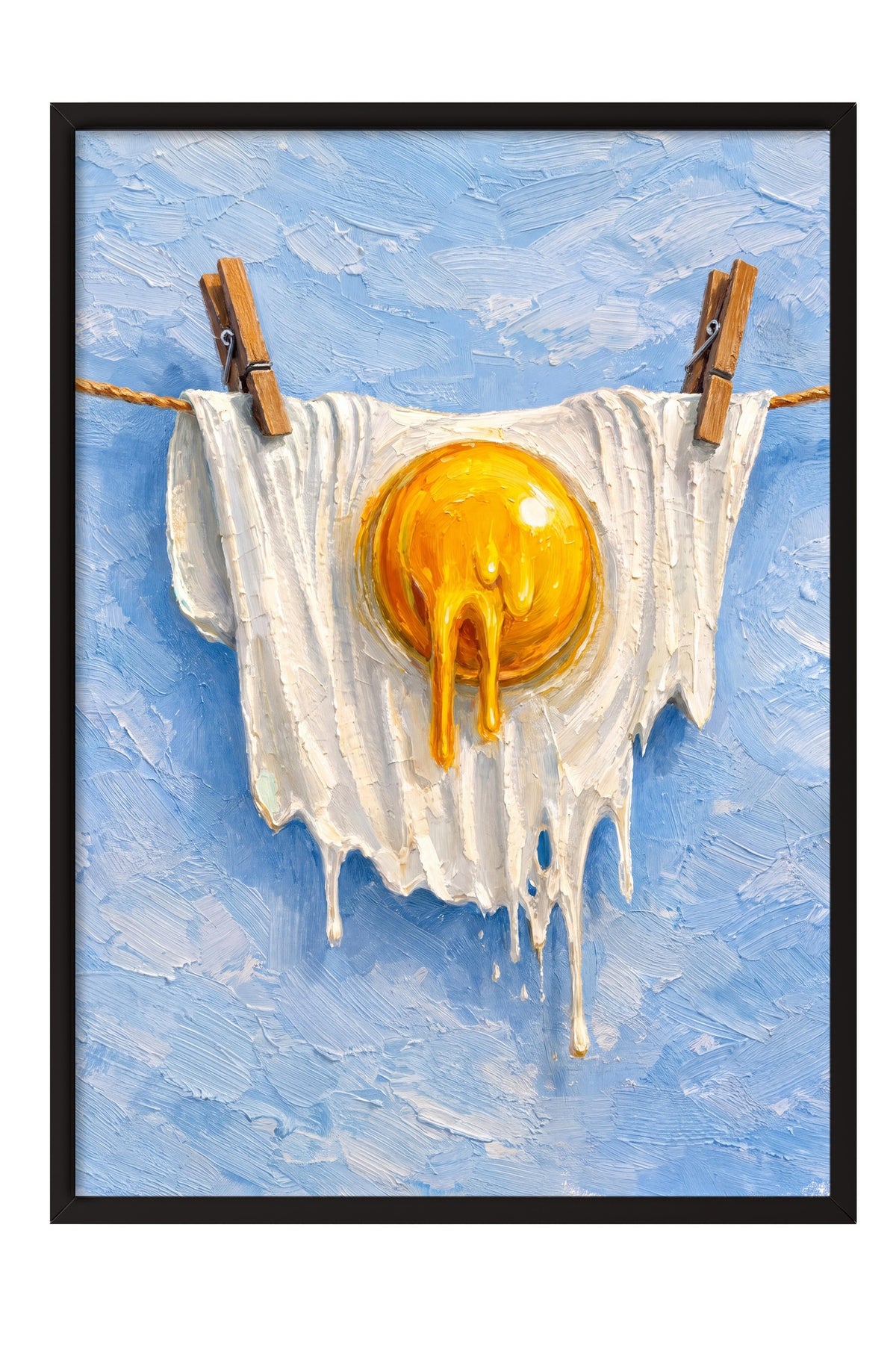 Eriyen Yumurta Sanatı Poster – Siyah Çerçeveli Tablo