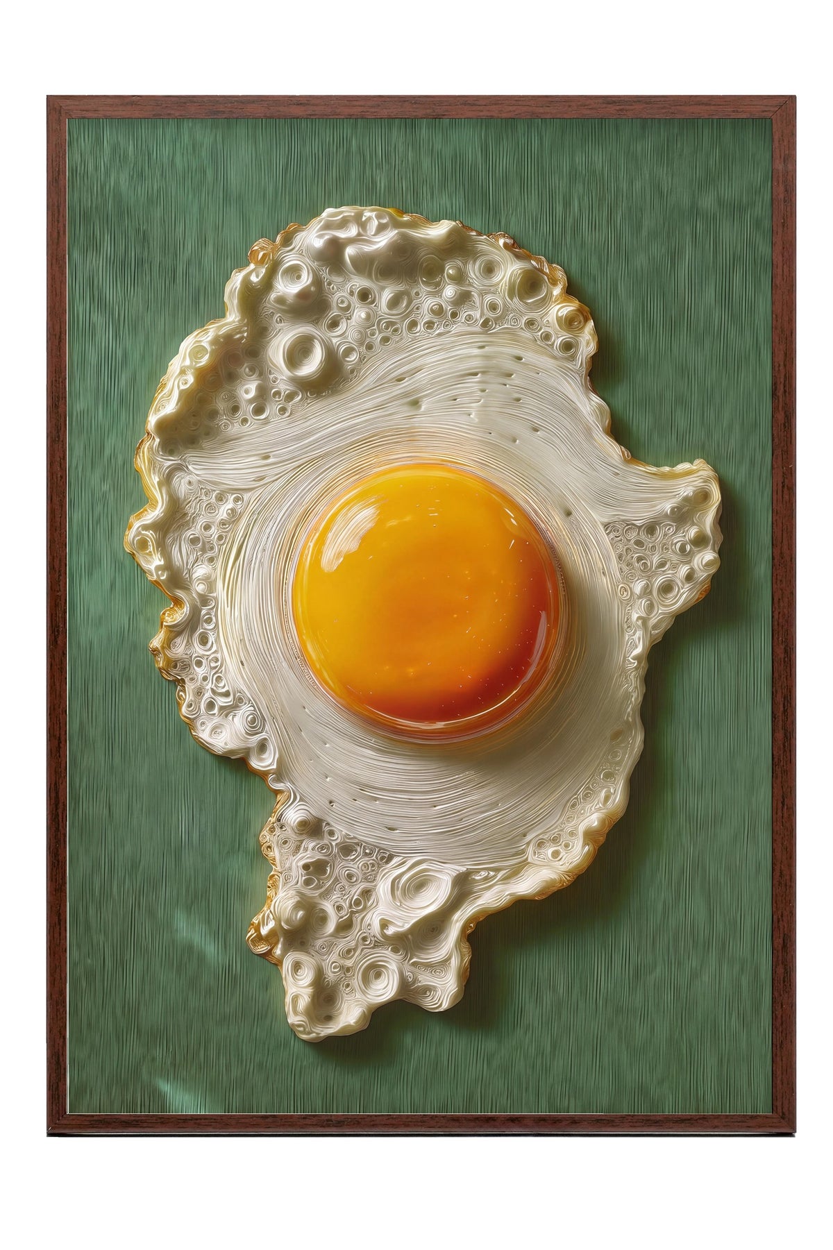 Yumurta İllüstrasyonu Poster – Kahverengi Çerçeveli Tablo