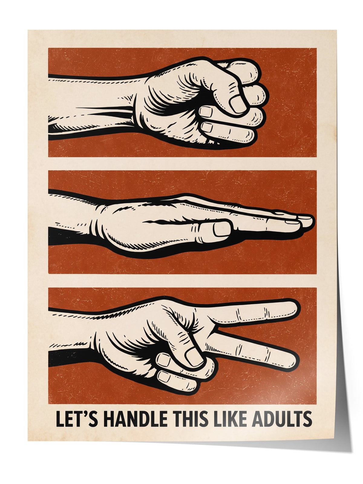 LET'S HANDLE THIS LIKE ADULTS Çerçevesiz Poster