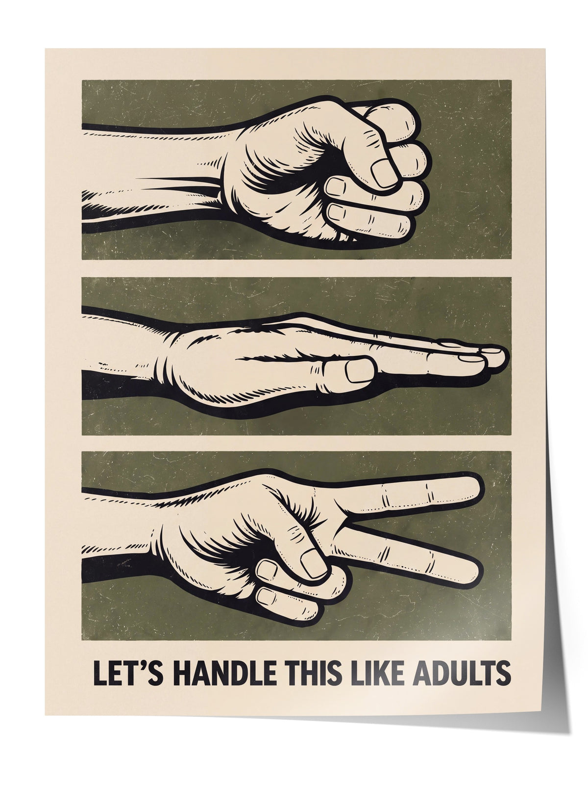 LET’S HANDLE THIS LIKE ADULTS Çerçevesiz Poster