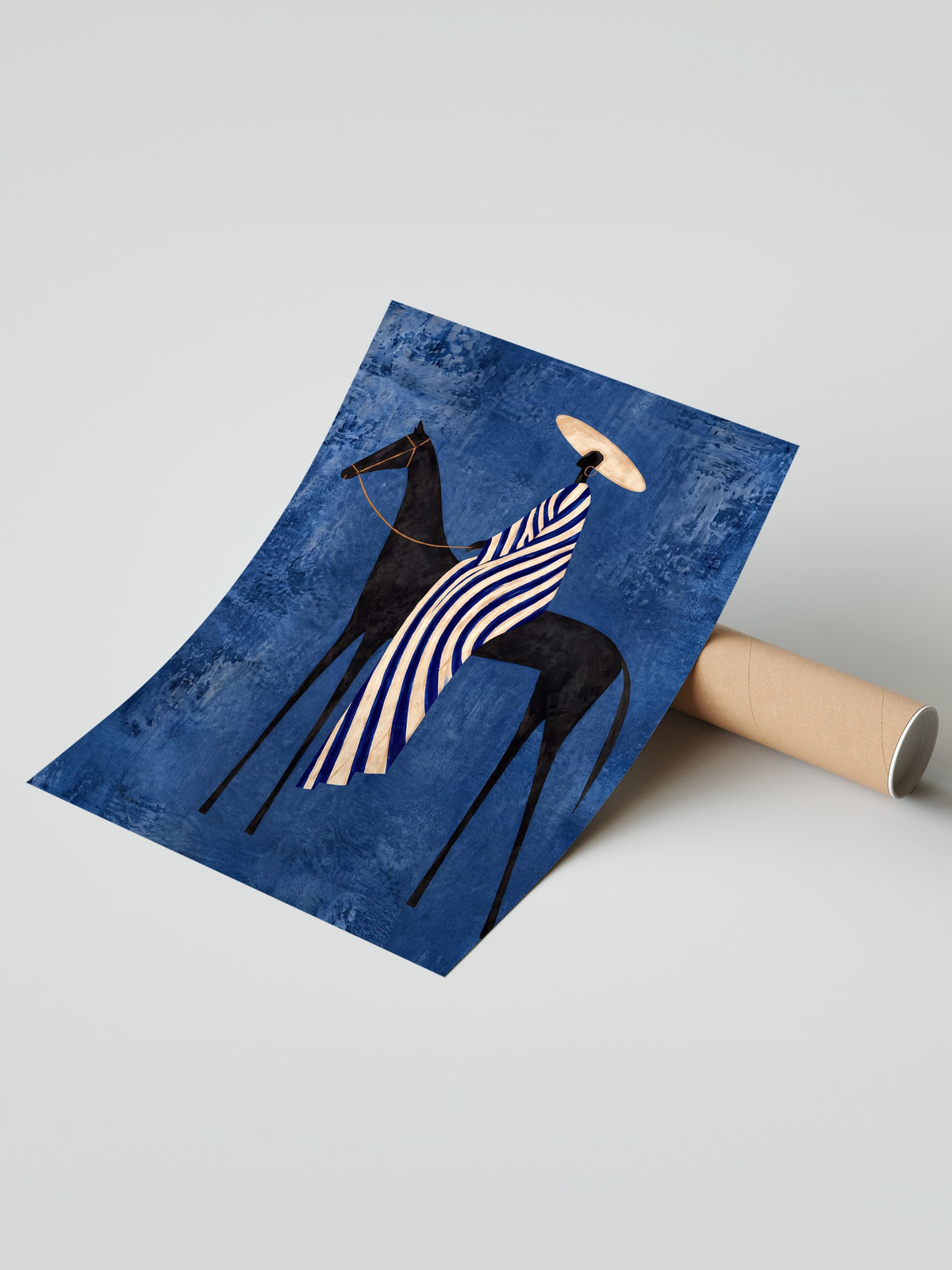 Soyut Atlı Kadın Çerçevesiz Poster