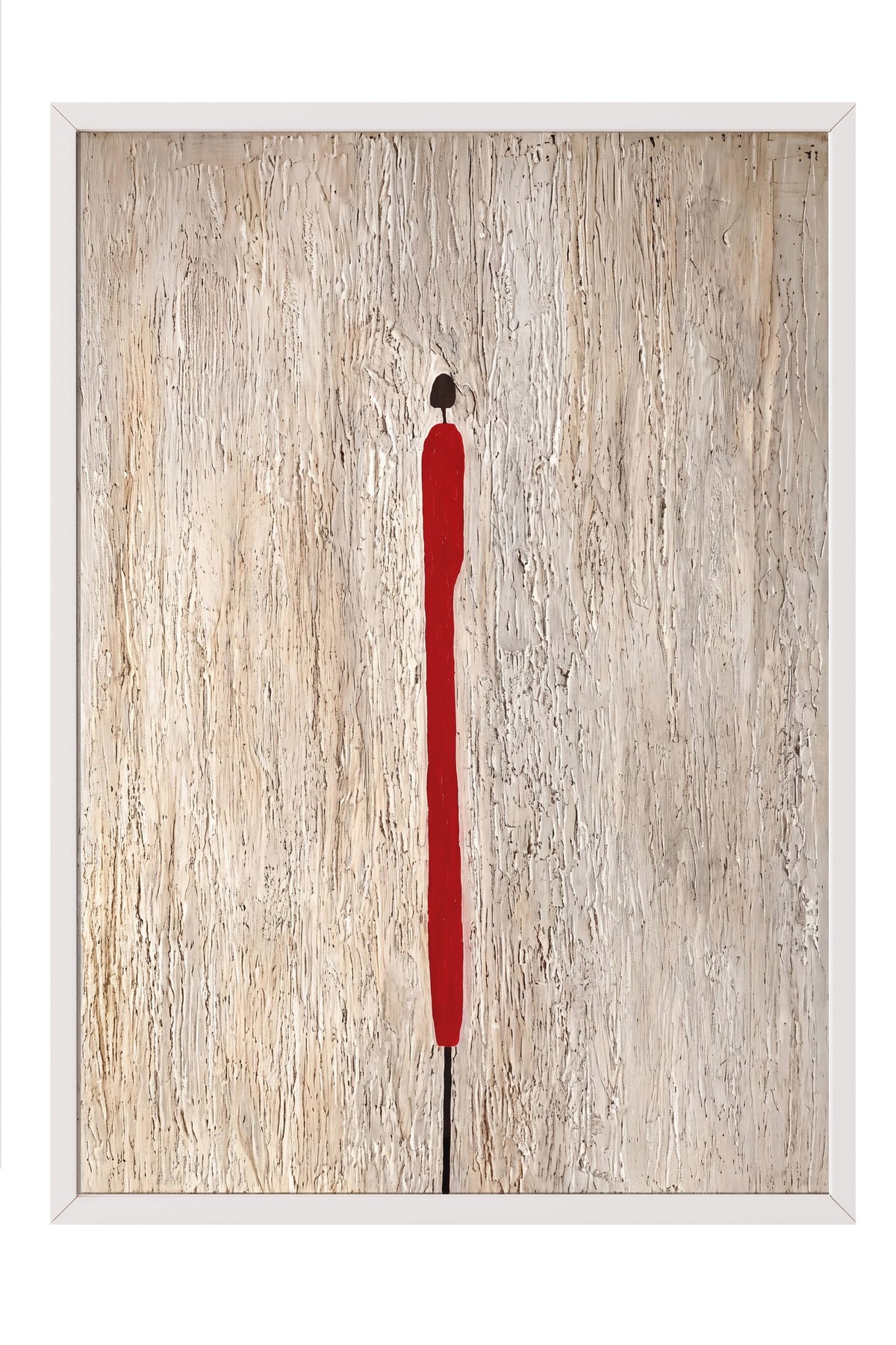 Soyut İnsan Figürü Poster – Beyaz Çerçeveli Tablo