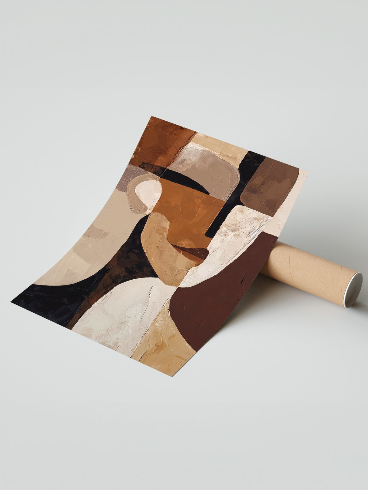 Soyut Yüz Deseni Çerçevesiz Poster