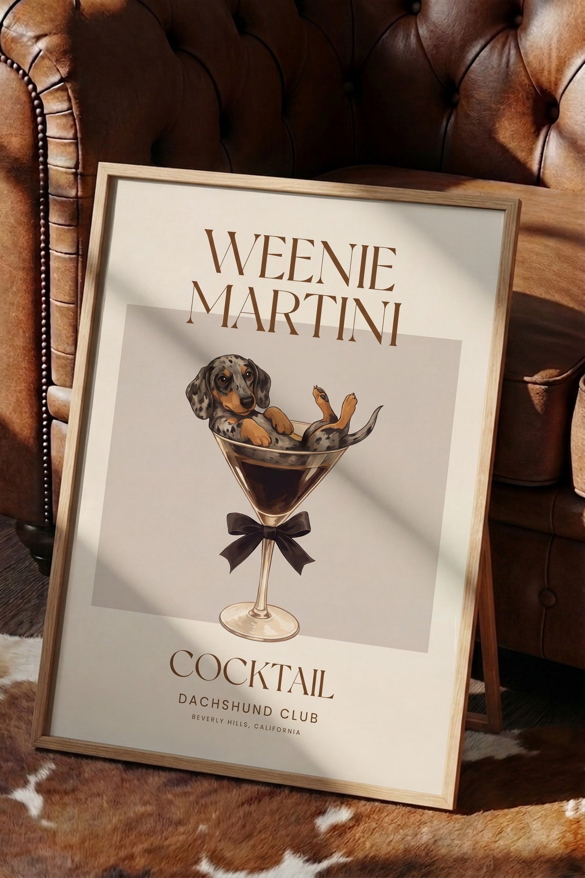 WEENIE MARTINI Poster – Ahşap Çerçeveli Tablo