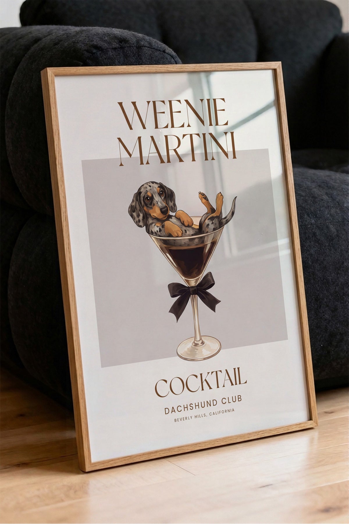 WEENIE MARTINI Poster – Ahşap Çerçeveli Tablo