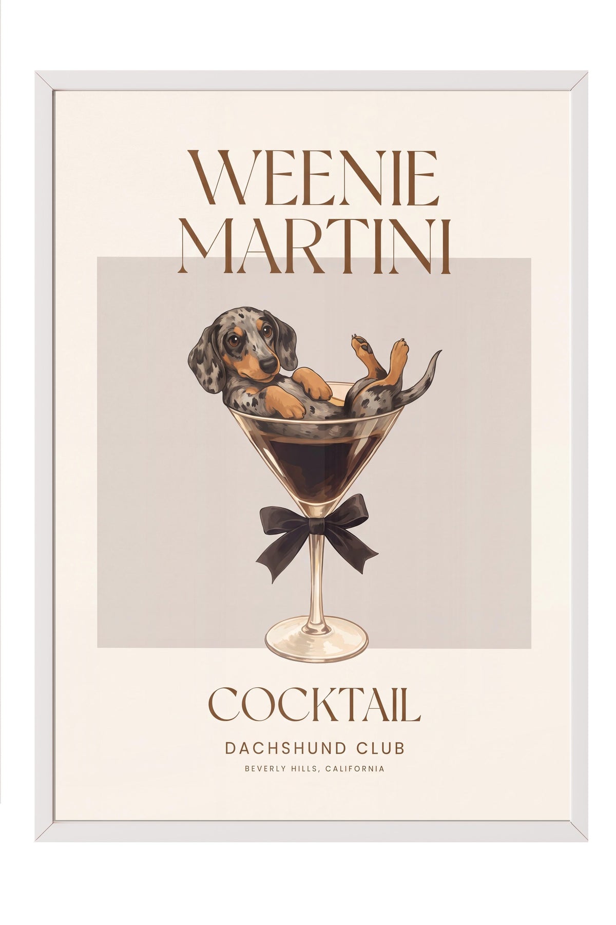 WEENIE MARTINI Poster – Beyaz Çerçeveli Tablo