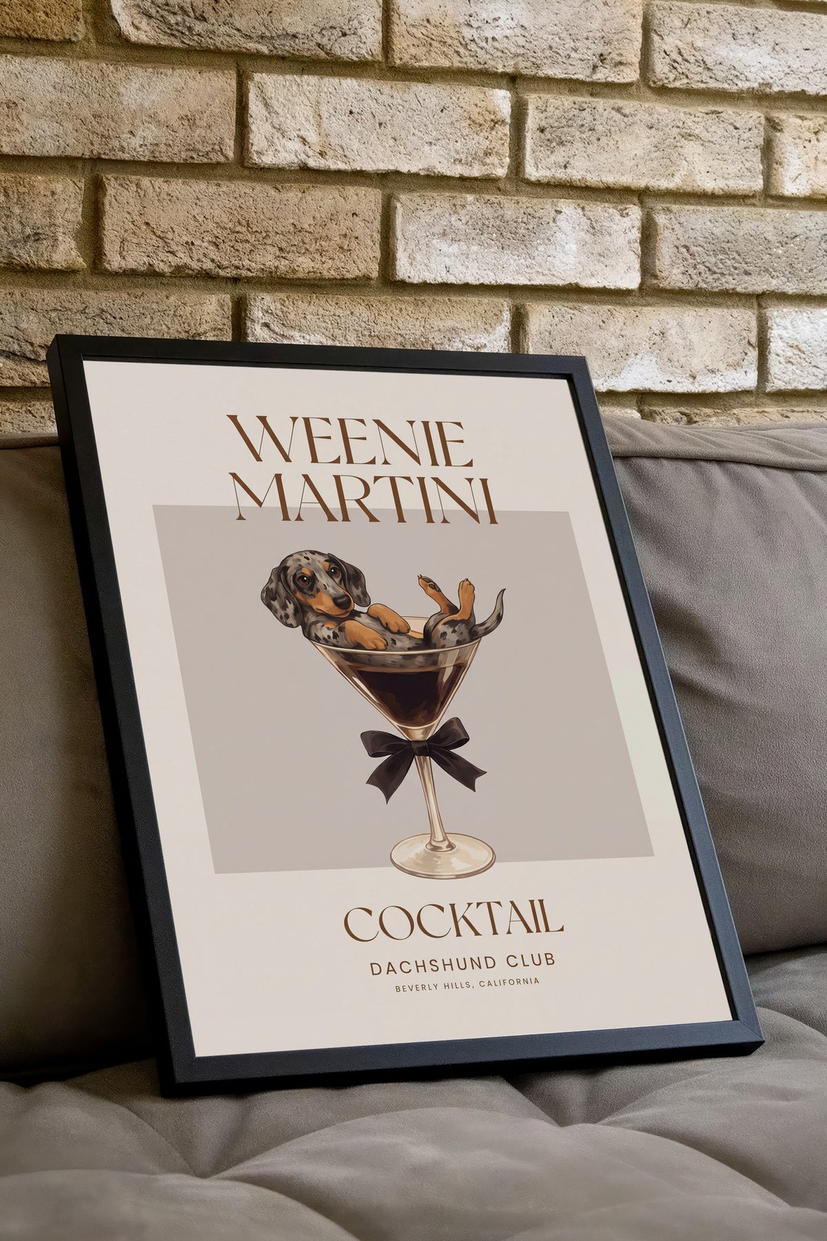 WEENIE MARTINI Poster – Siyah Çerçeveli Tablo