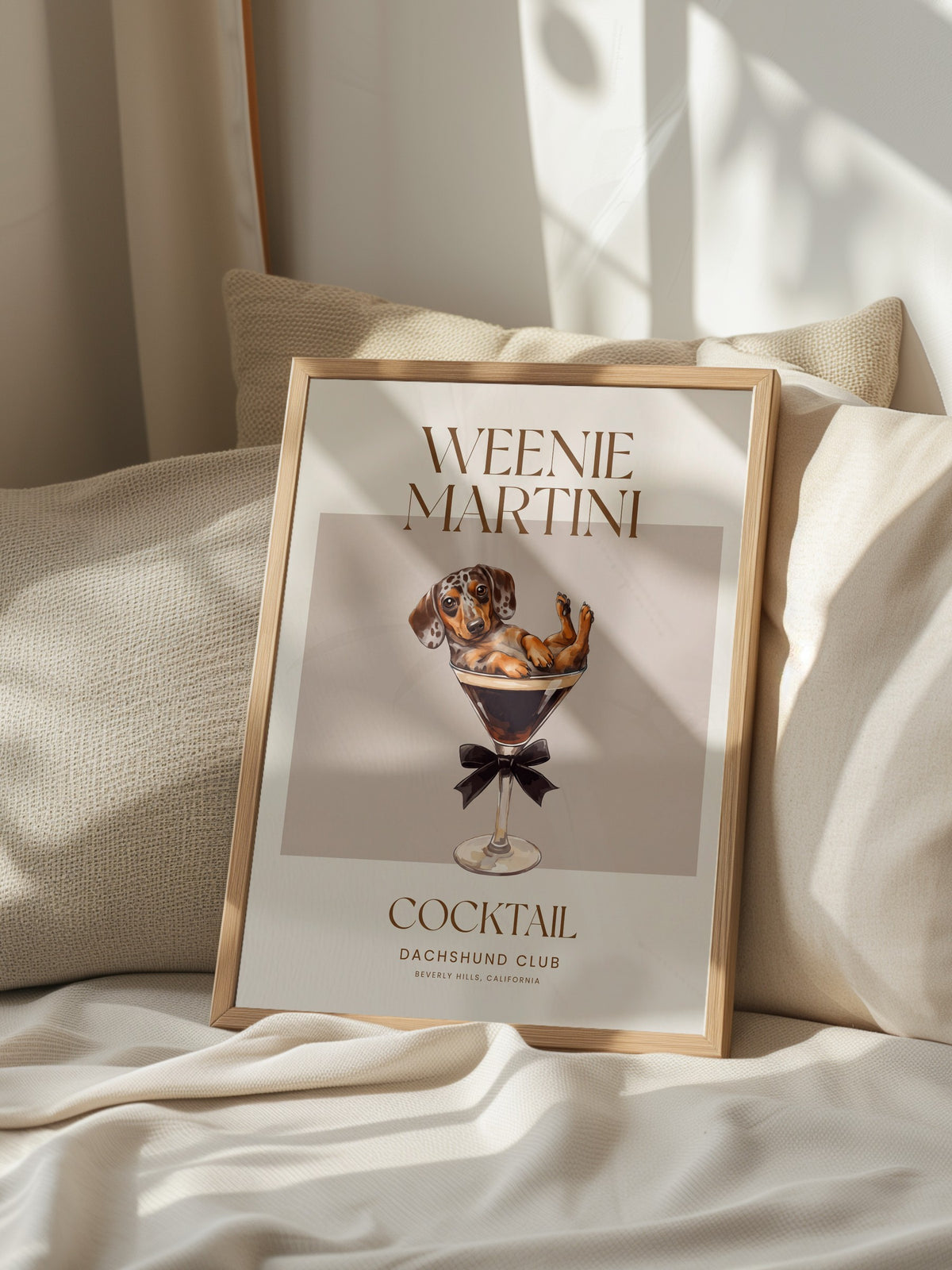 WEENIE MARTINI Poster – Ahşap Çerçeveli Tablo