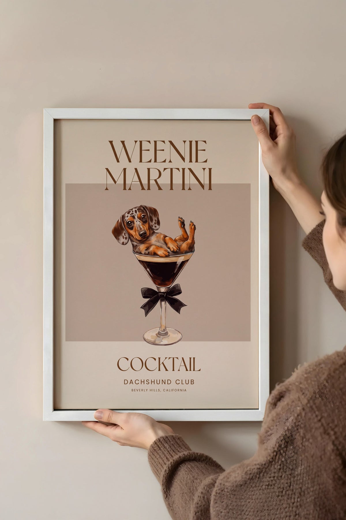 WEENIE MARTINI Poster – Beyaz Çerçeveli Tablo