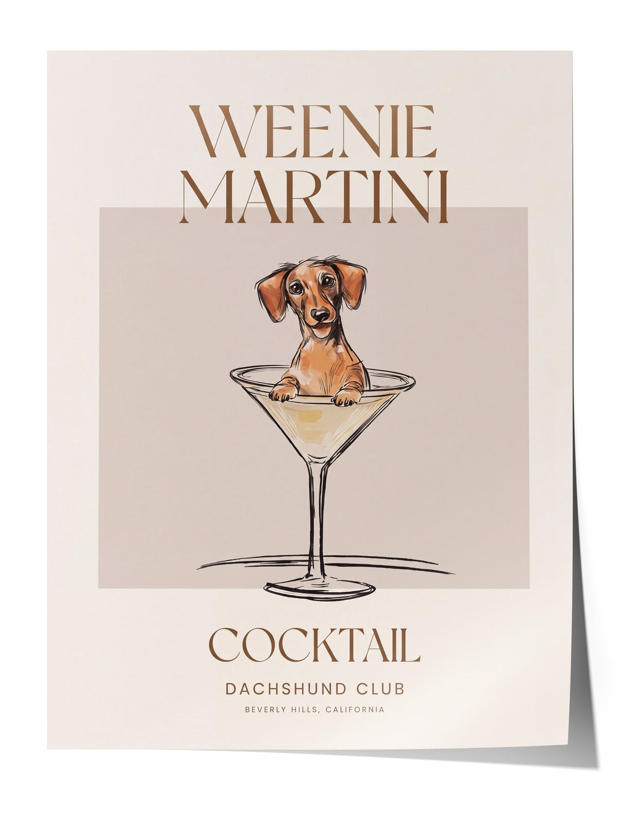 WEENIE MARTINI Çerçevesiz Poster