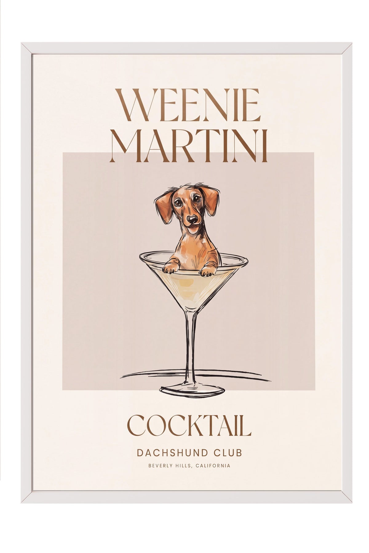WEENIE MARTINI Poster – Beyaz Çerçeveli Tablo