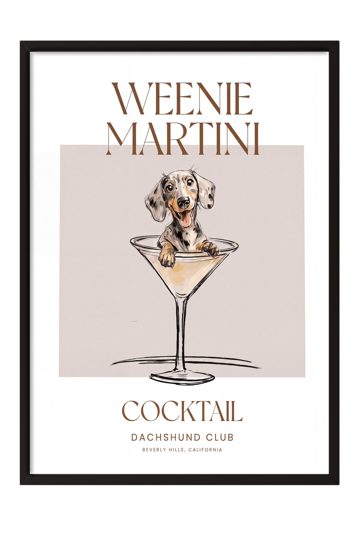 WEENIE MARTINI Poster – Siyah Çerçeveli Tablo