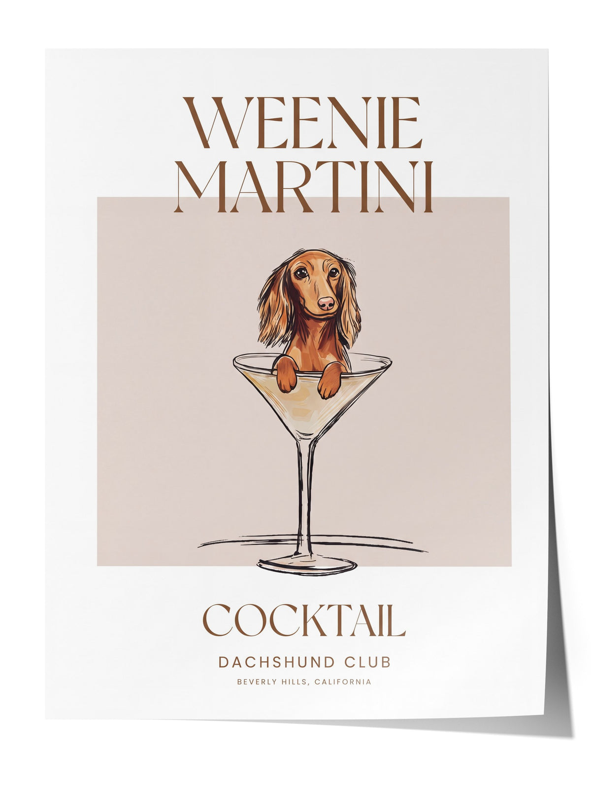 WEENIE MARTINI Çerçevesiz Poster