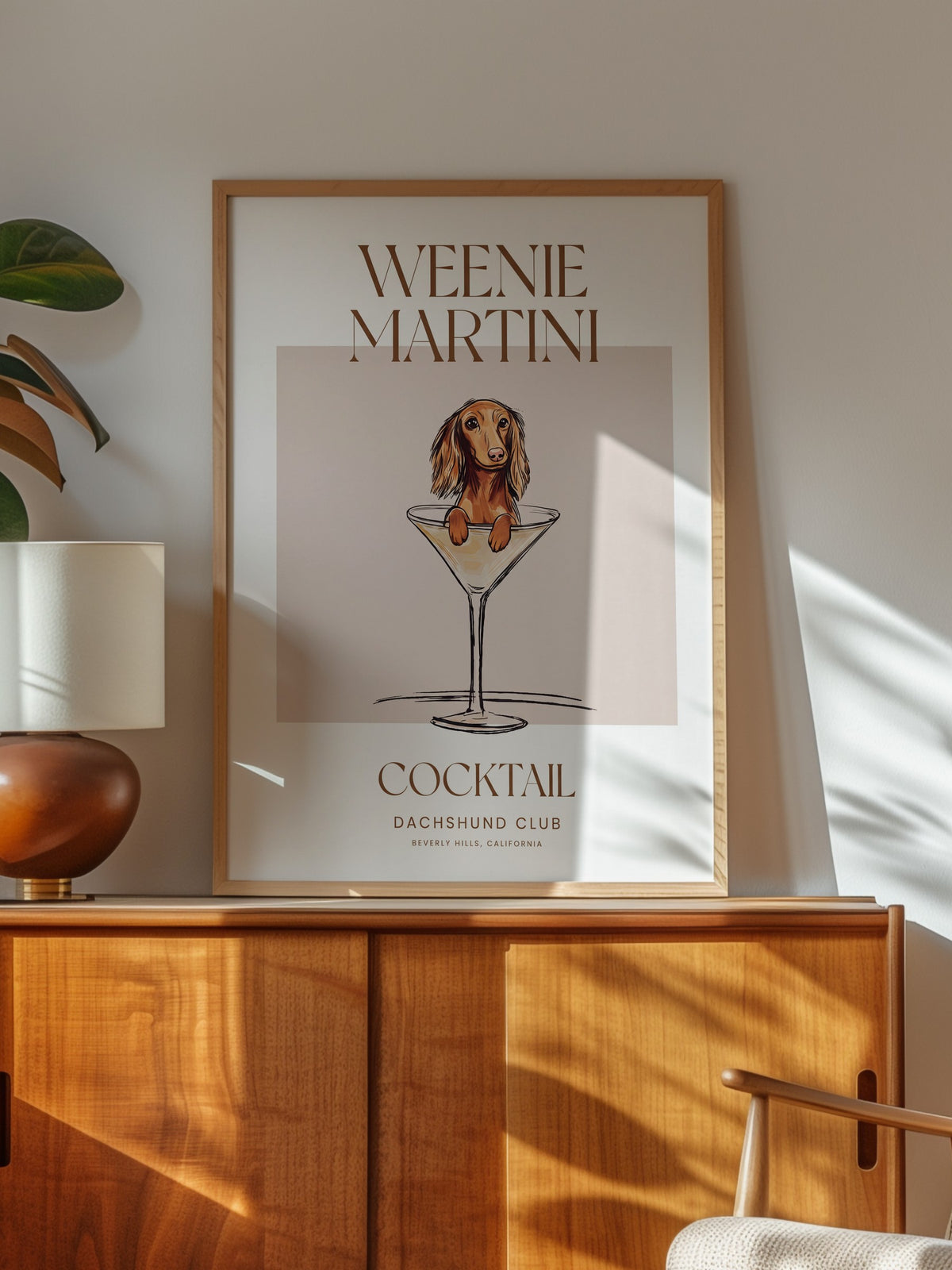 WEENIE MARTINI Poster – Ahşap Çerçeveli Tablo
