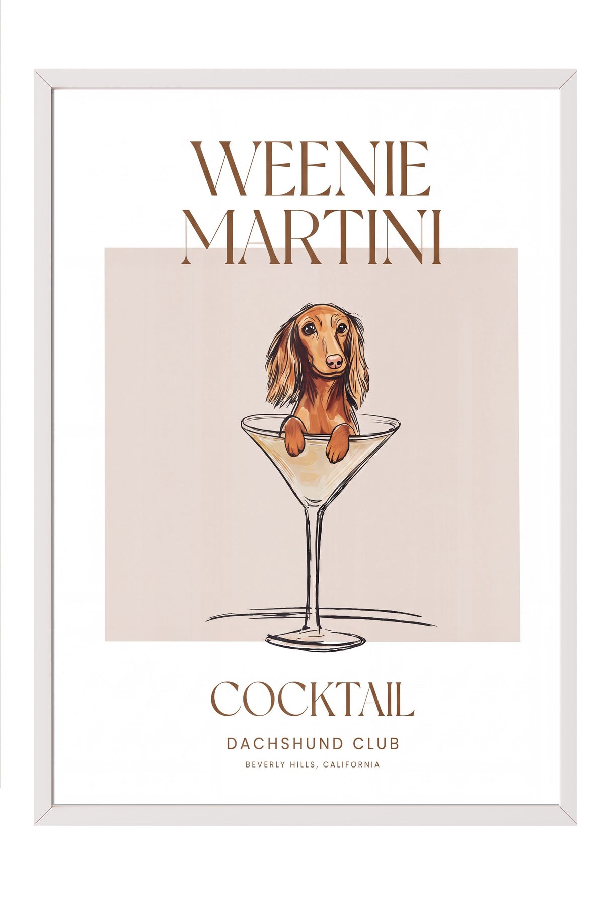 WEENIE MARTINI Poster – Beyaz Çerçeveli Tablo