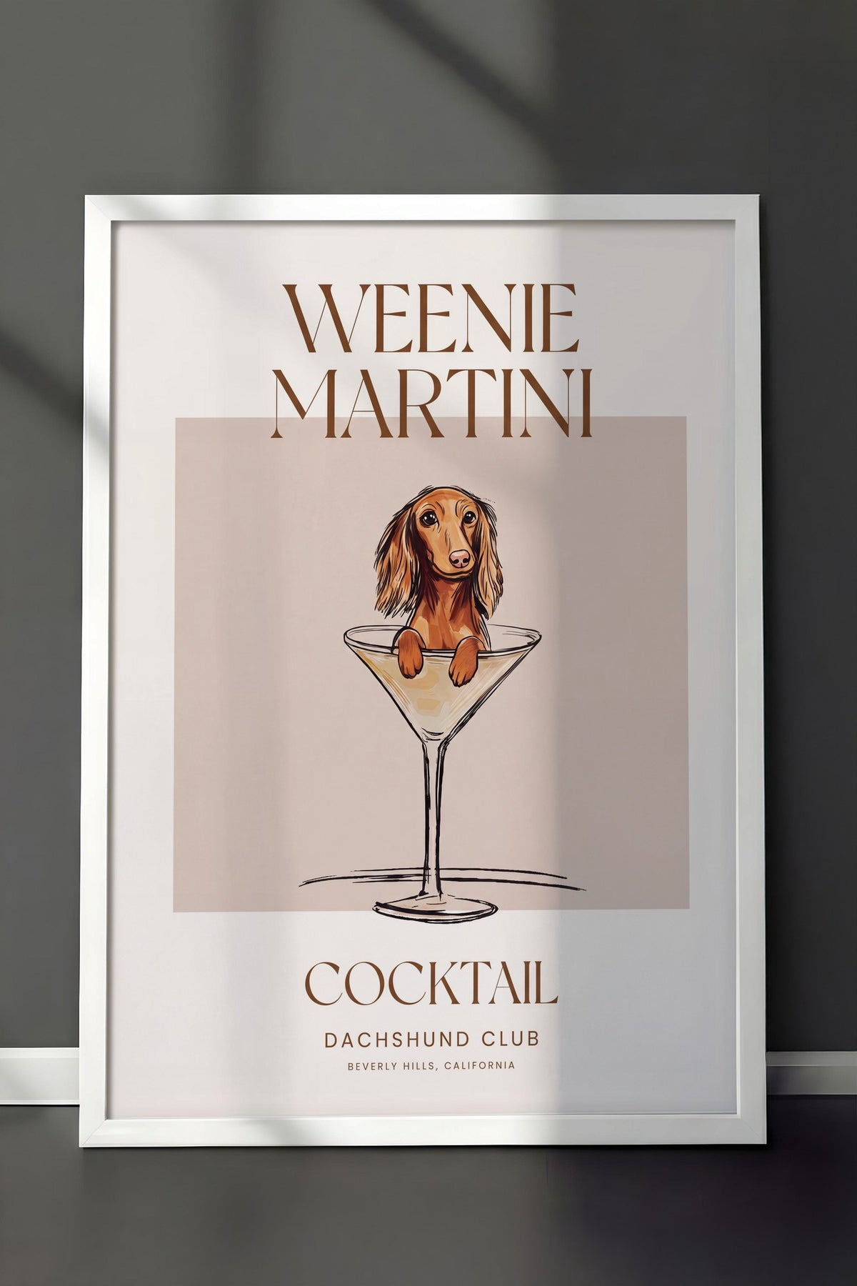 WEENIE MARTINI Poster – Beyaz Çerçeveli Tablo