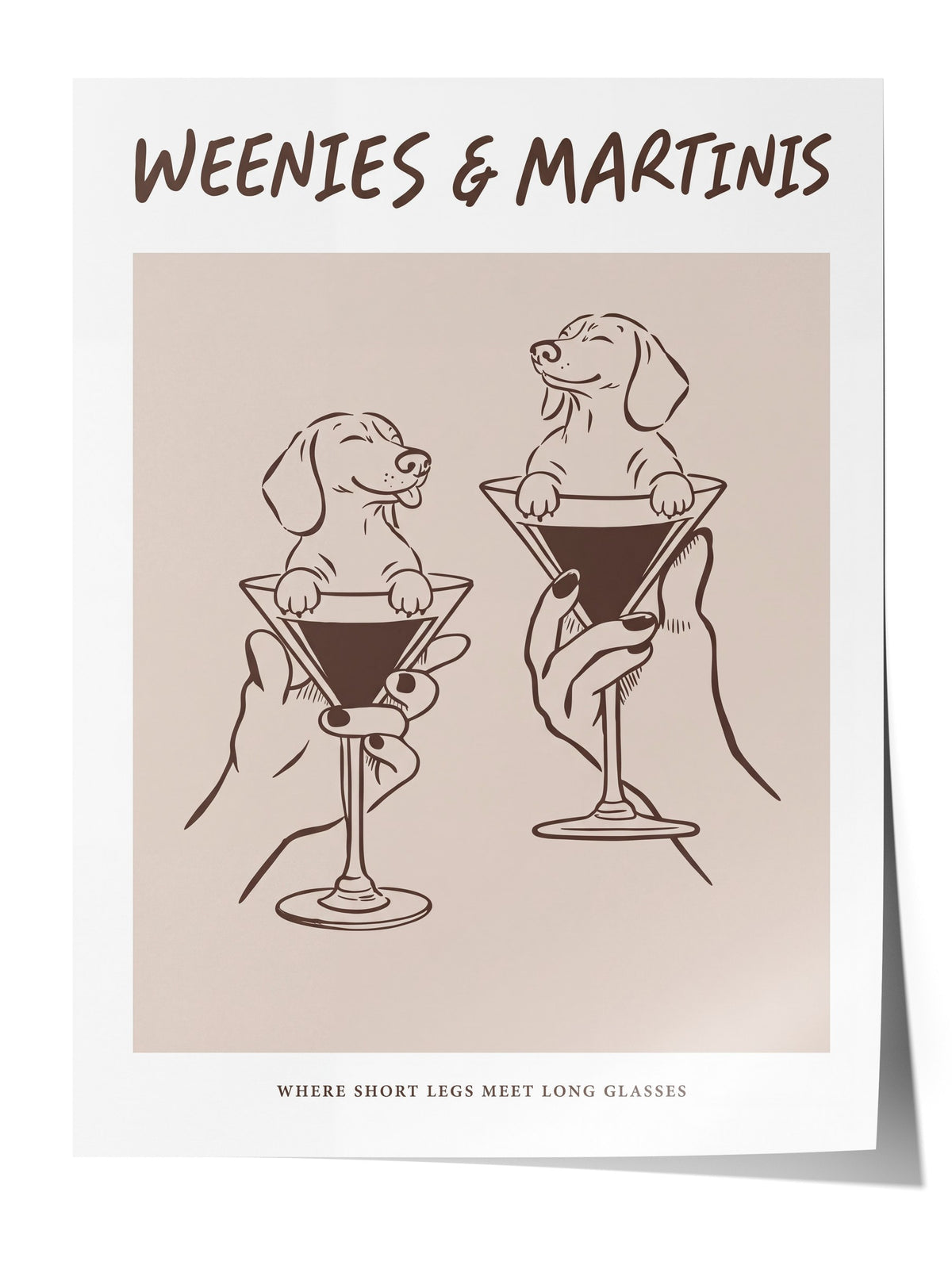 WEENIES & MARTINIS Çerçevesiz Poster
