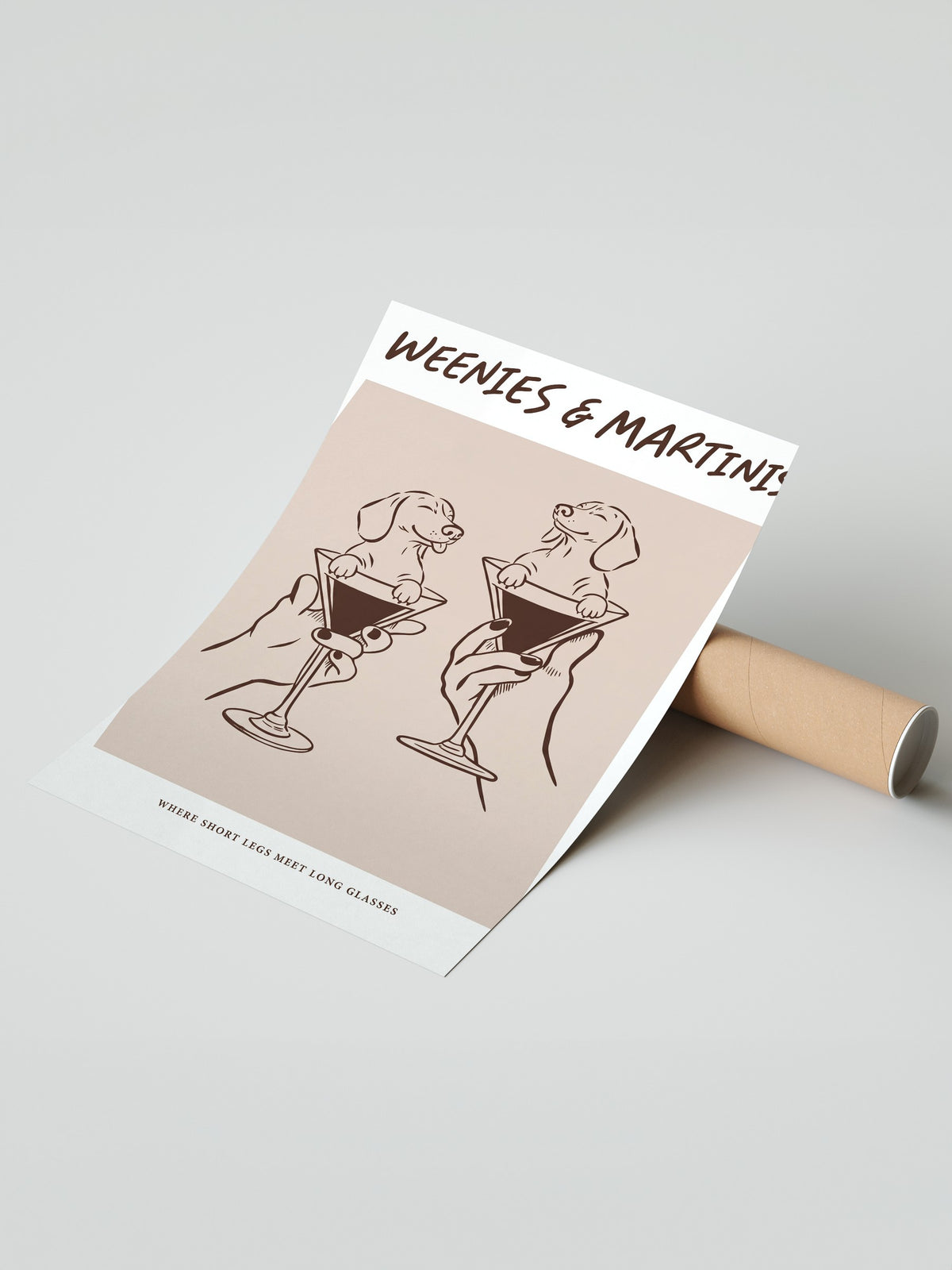 WEENIES & MARTINIS Çerçevesiz Poster