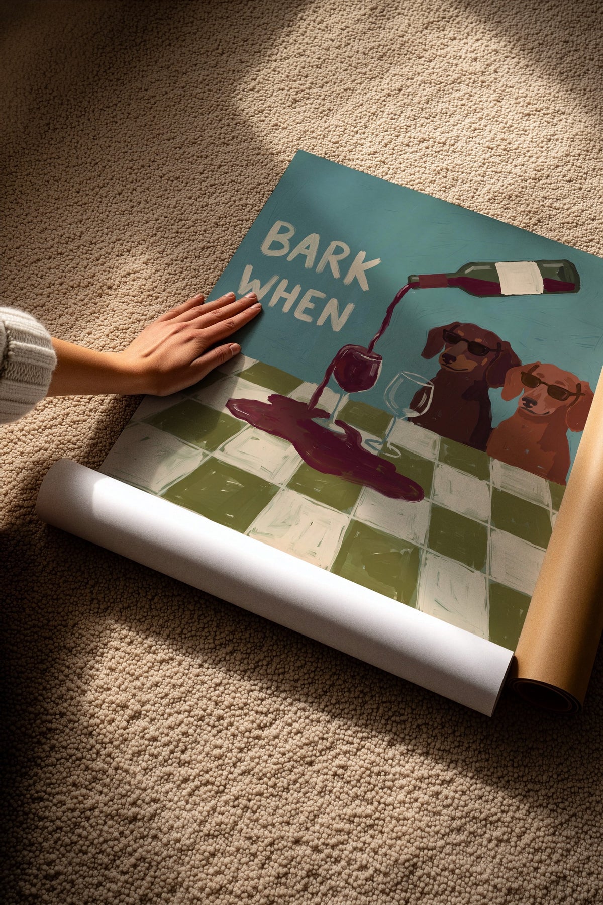 BARK WHEN Çerçevesiz Poster