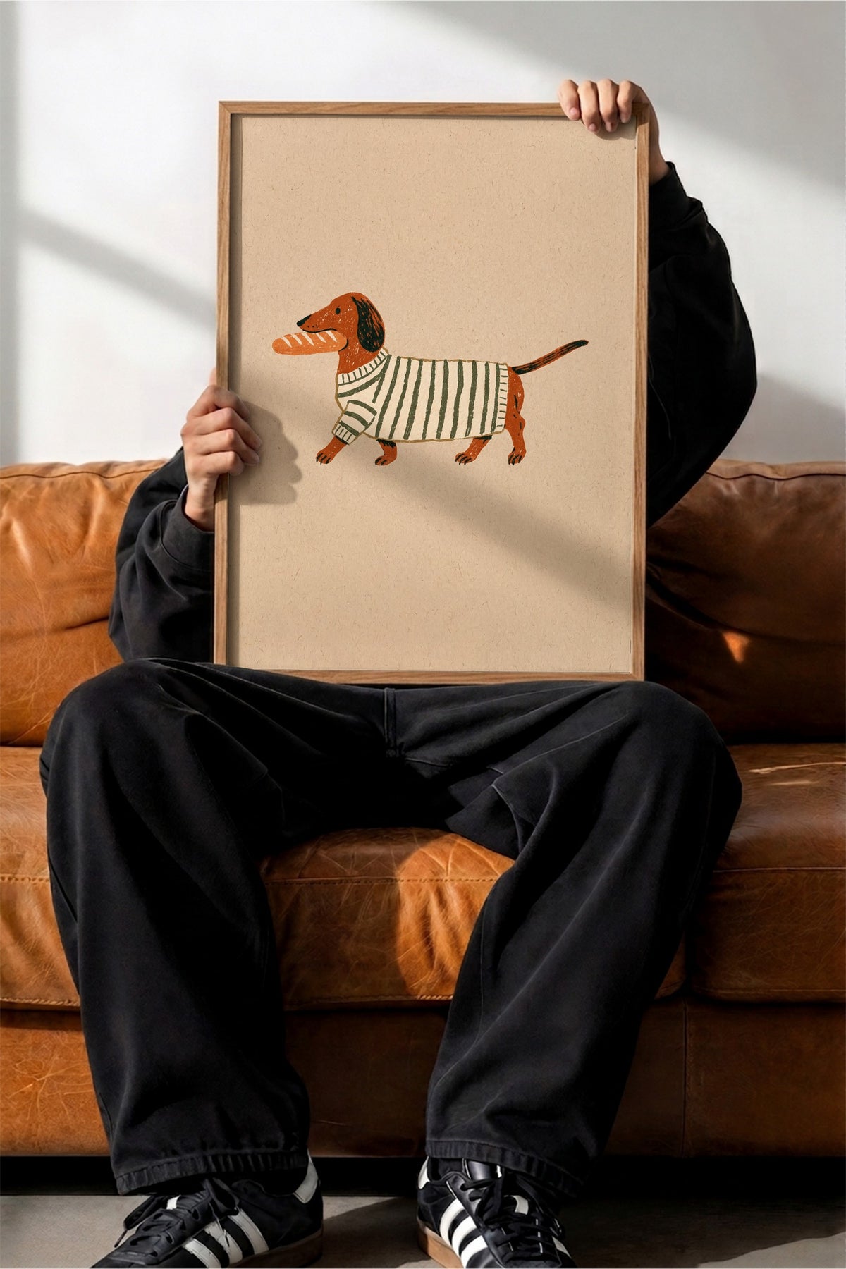 Kazaklı Köpek ve Baget Poster – Ahşap Çerçeveli Tablo