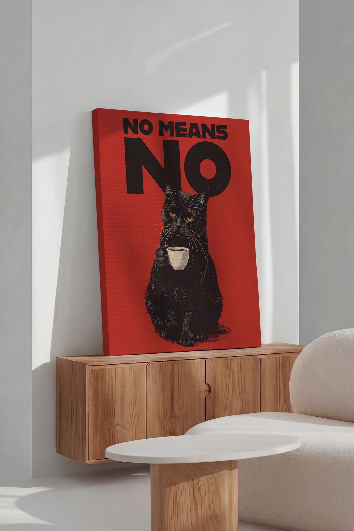 No Means No Kanvas Tablo
