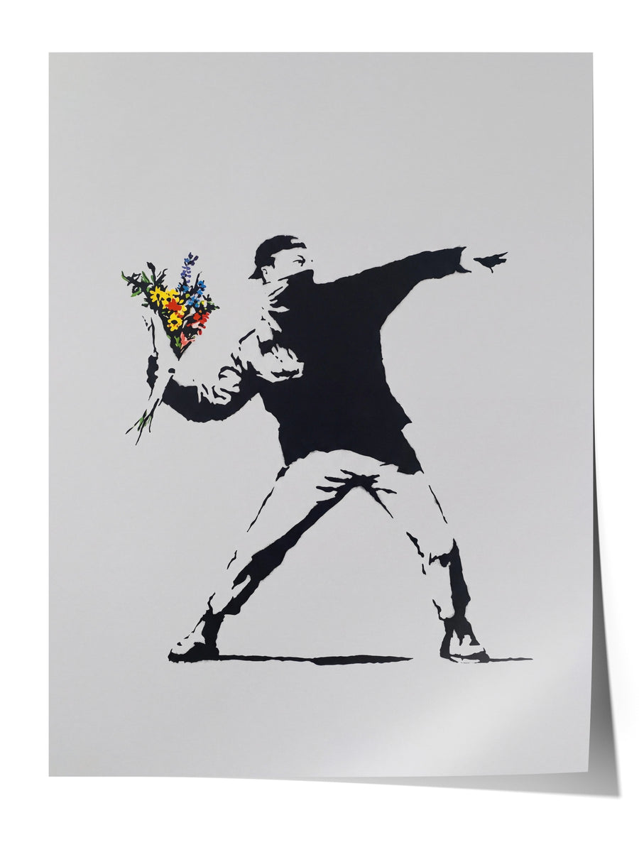 Çiçek Atan Adam Çerçevesiz Poster