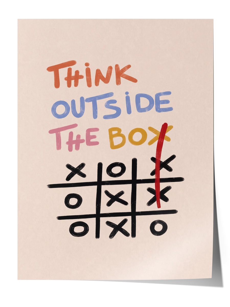 Think Outside The Box Çerçevesiz Poster