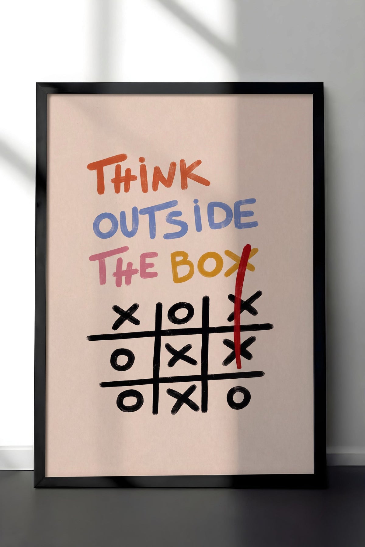 Think Outside The Box Poster – Siyah Çerçeveli Tablo