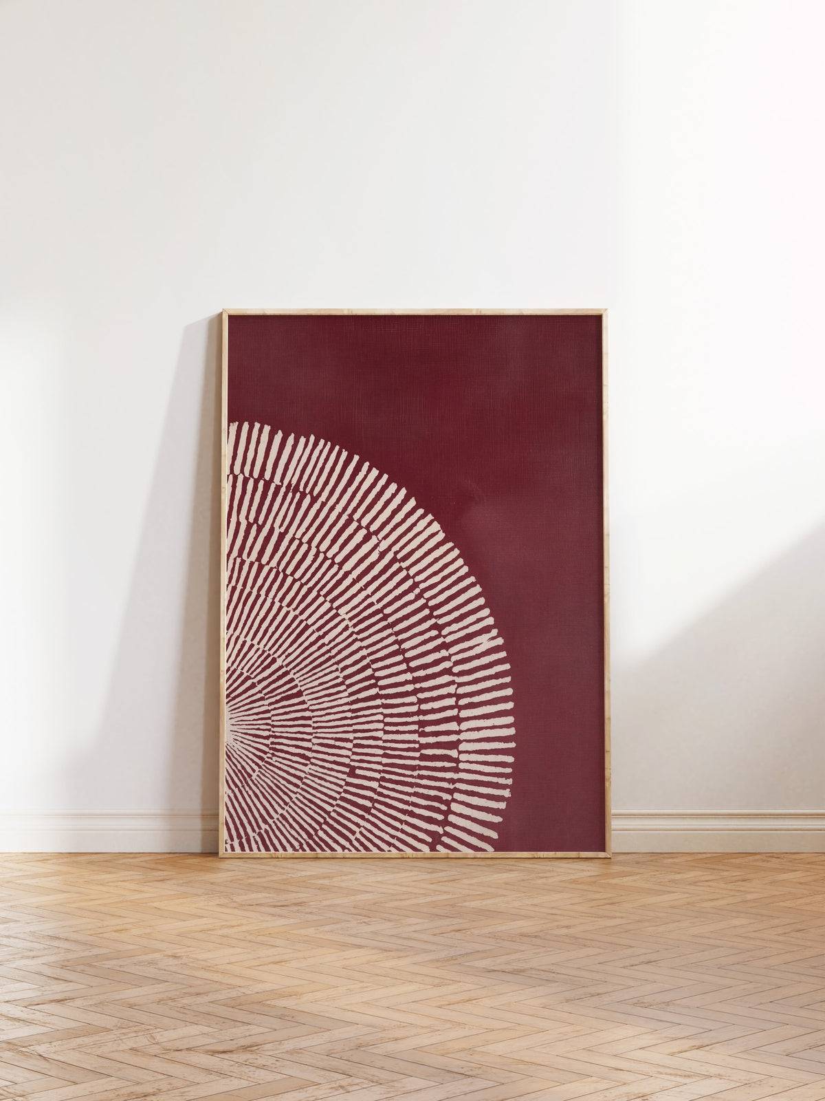 Dairesel Geometrik Desen Poster – Ahşap Çerçeveli Tablo