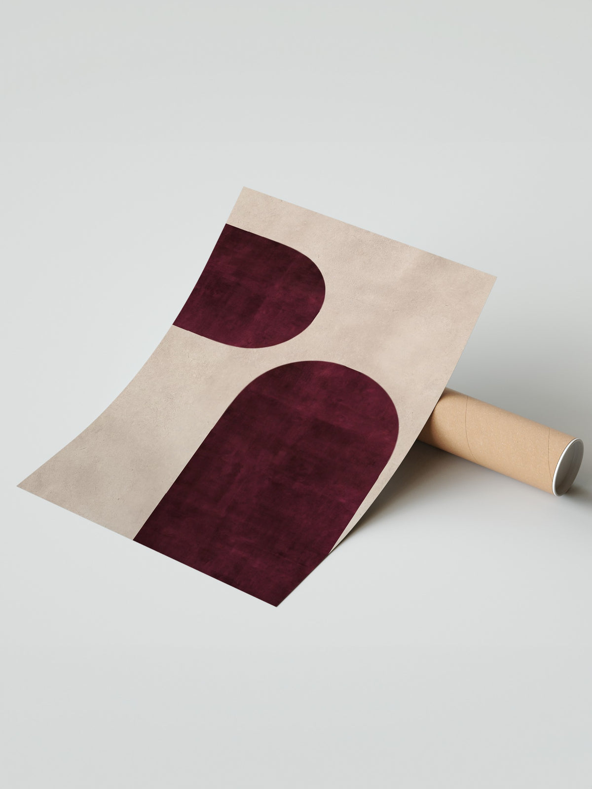 Soyut Şekillerle Minimalist Tasarım Çerçevesiz Poster