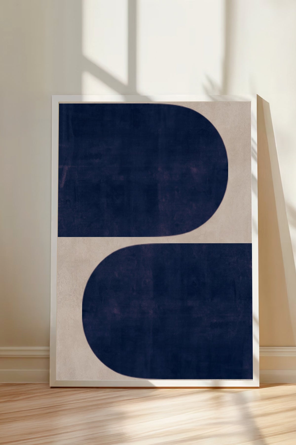 Minimalist Geometrik Desenler Poster – Beyaz Çerçeveli Tablo