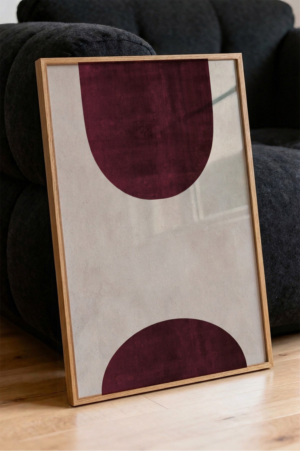 Soyut Geometrik Şekiller Poster – Ahşap Çerçeveli Tablo