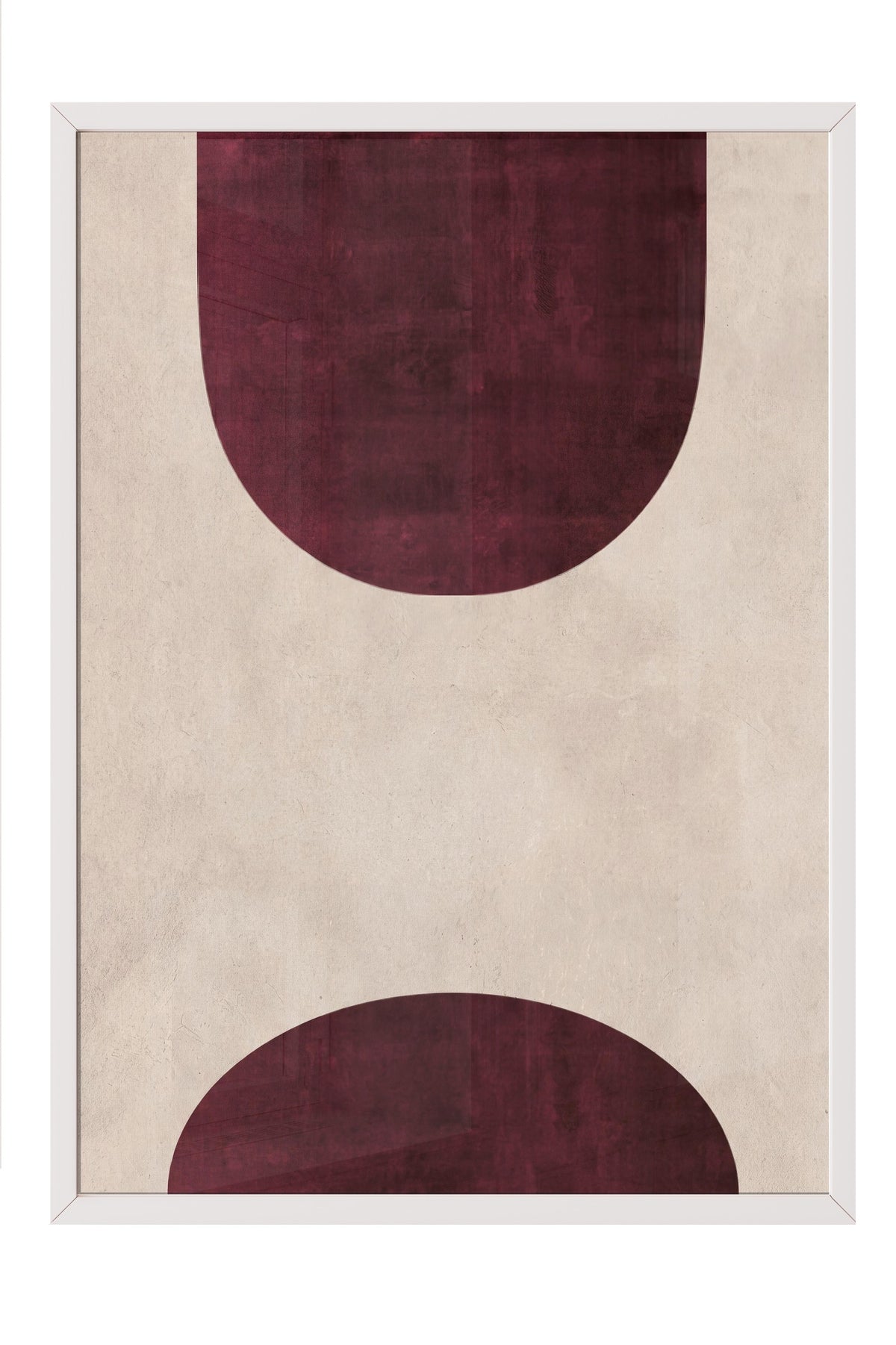 Soyut Geometrik Şekiller Poster – Beyaz Çerçeveli Tablo