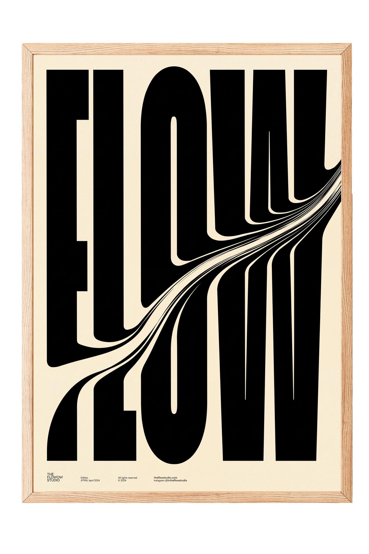 FLOW Poster – Ahşap Çerçeveli Tablo