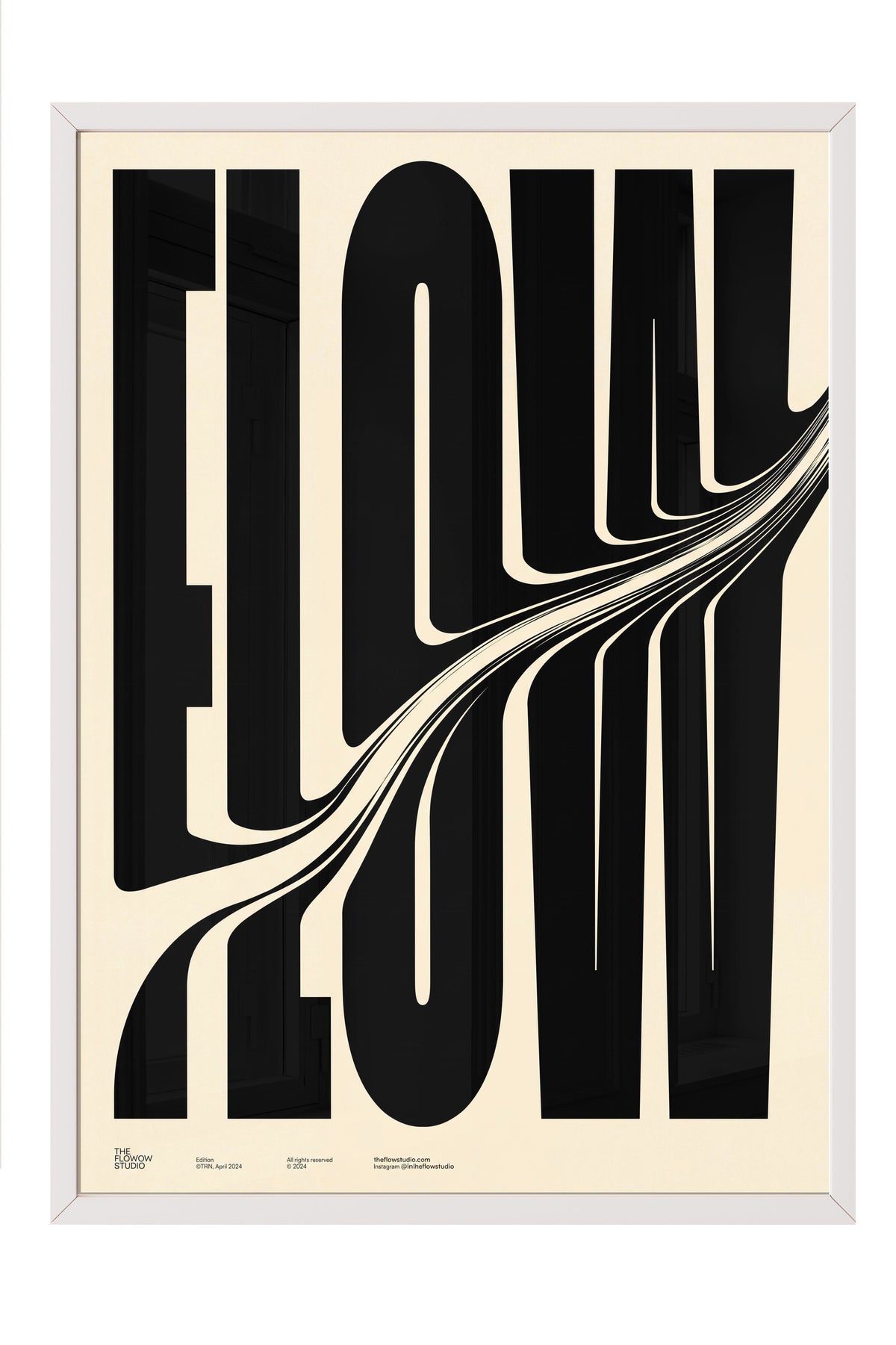 FLOW Poster – Beyaz Çerçeveli Tablo