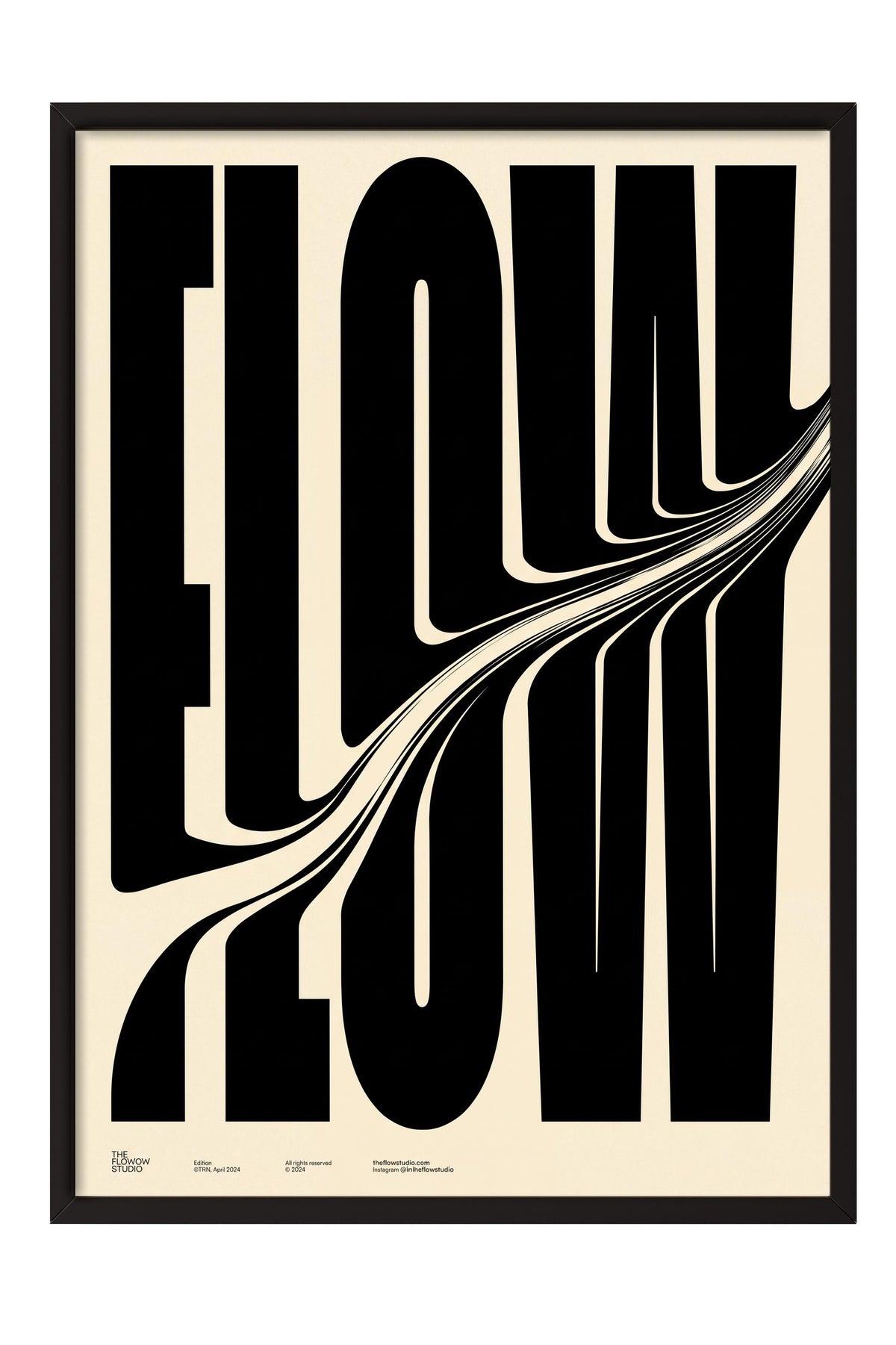 FLOW Poster – Siyah Çerçeveli Tablo