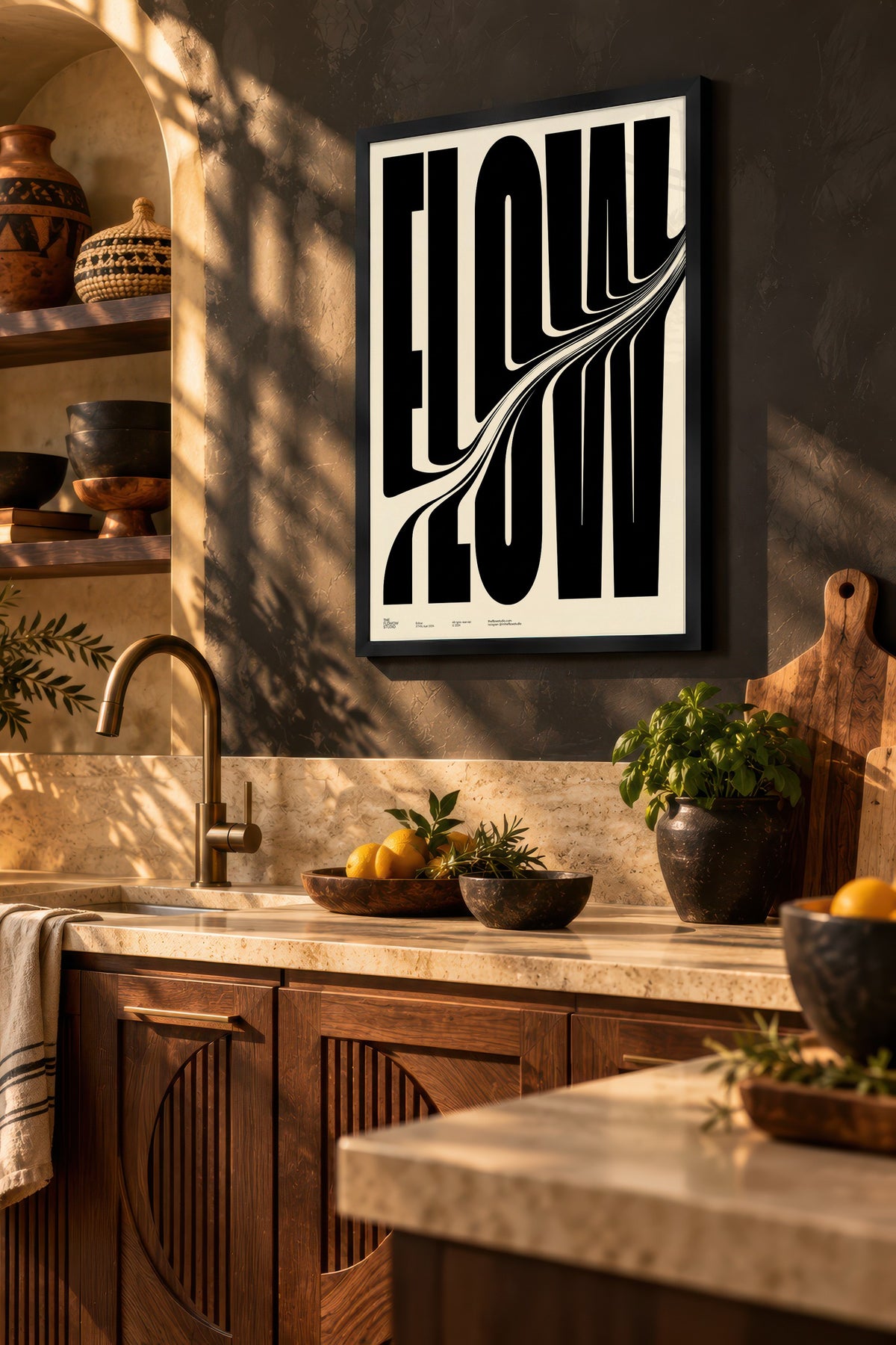 FLOW Poster – Siyah Çerçeveli Tablo