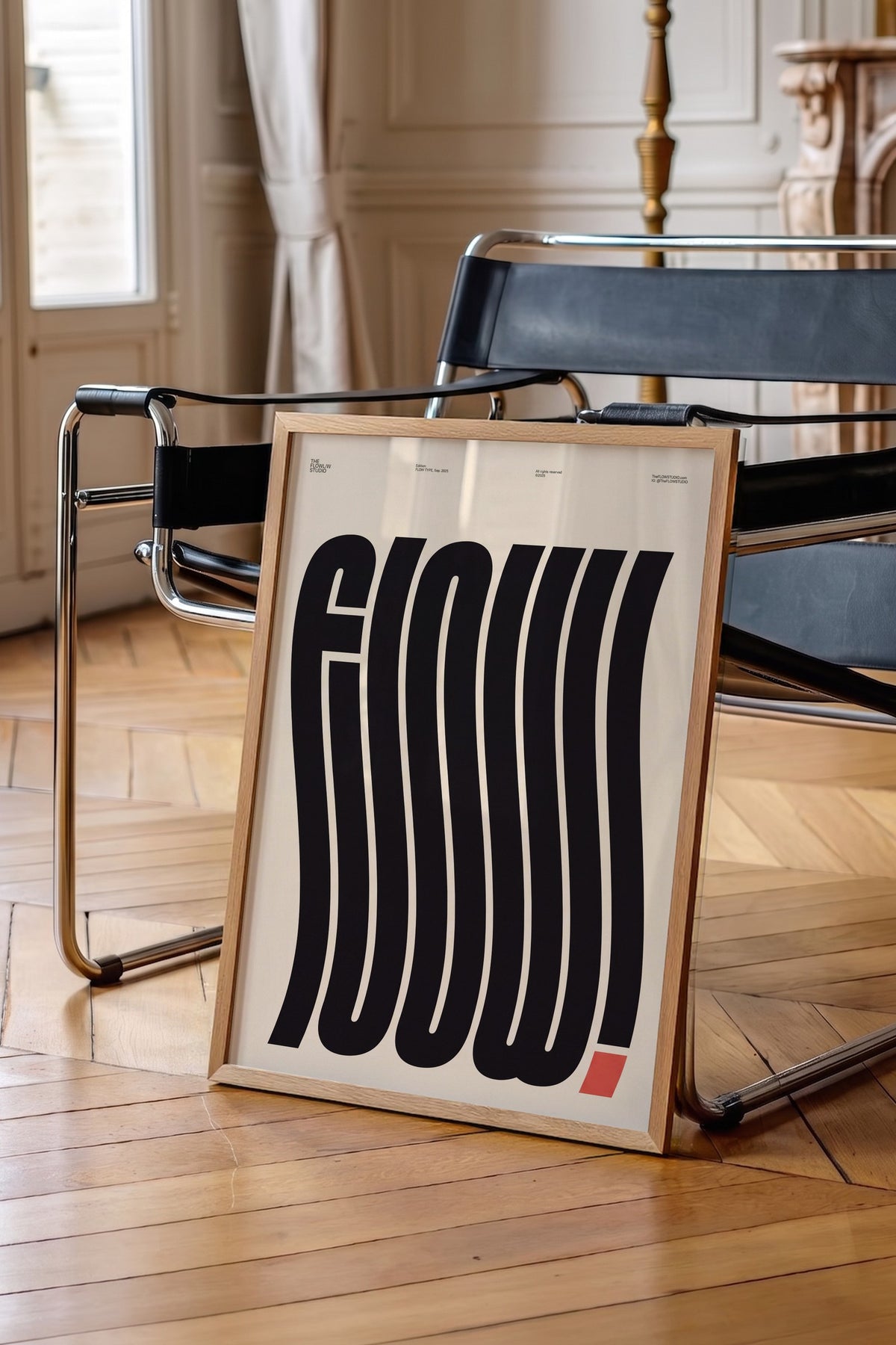 Flow Poster – Ahşap Çerçeveli Tablo