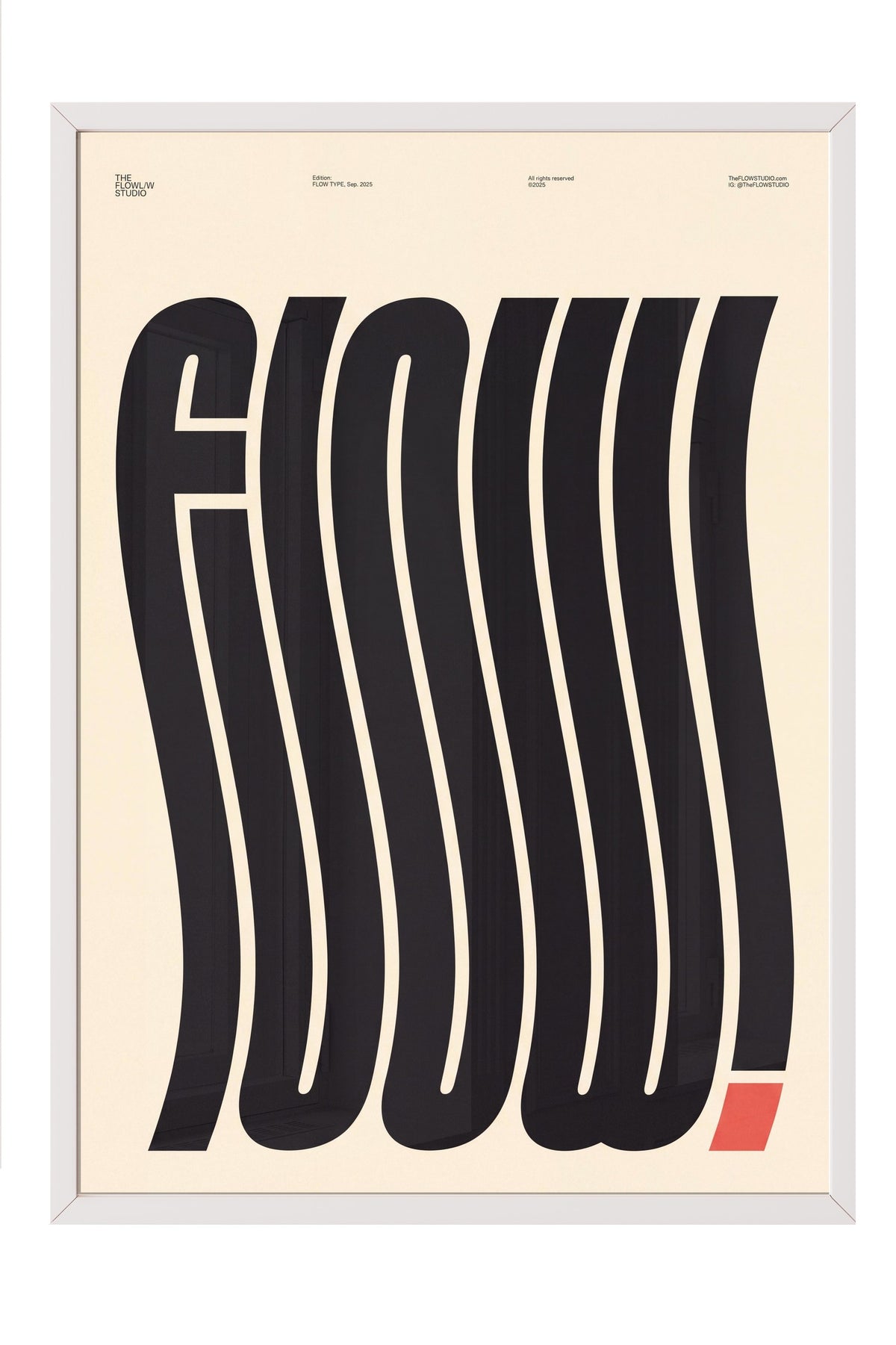 Flow Poster – Beyaz Çerçeveli Tablo