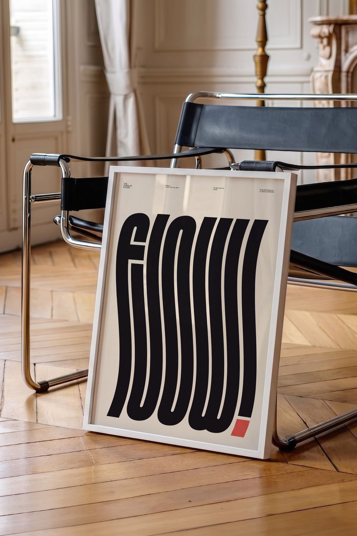 Flow Poster – Beyaz Çerçeveli Tablo