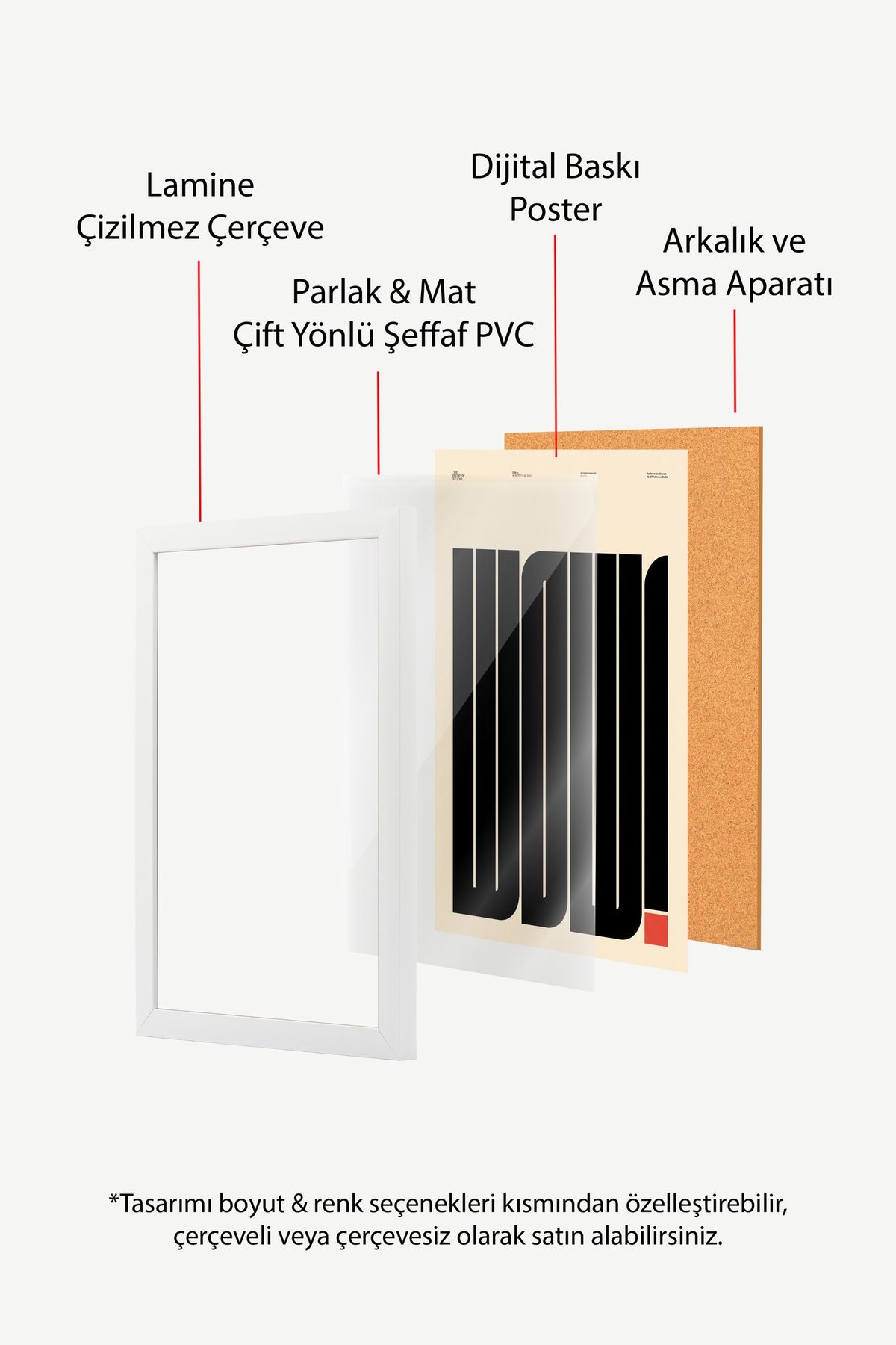 WOW! Poster – Beyaz Çerçeveli Tablo